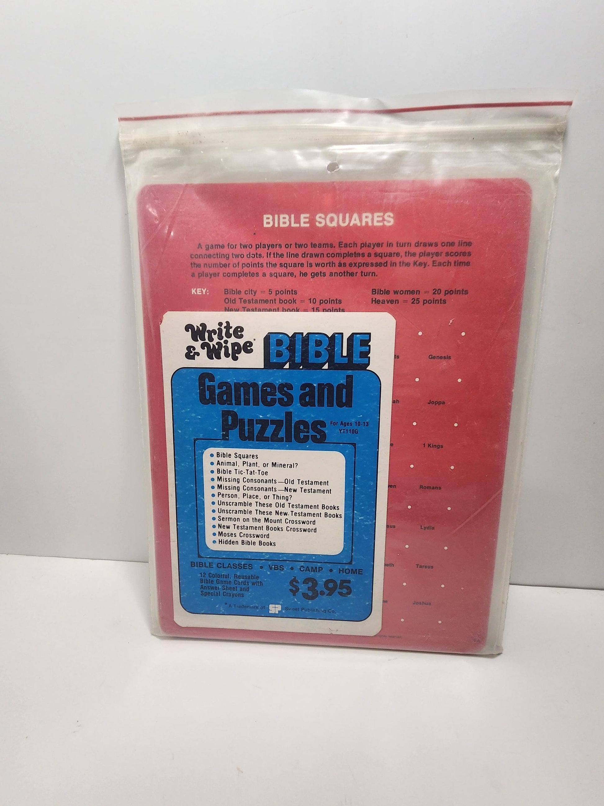 Bible Squares Vintage Games & Puzzle - Church - Church Group - Religious Games - Religion - Bible Squares - Games - Family Games - Puzzles