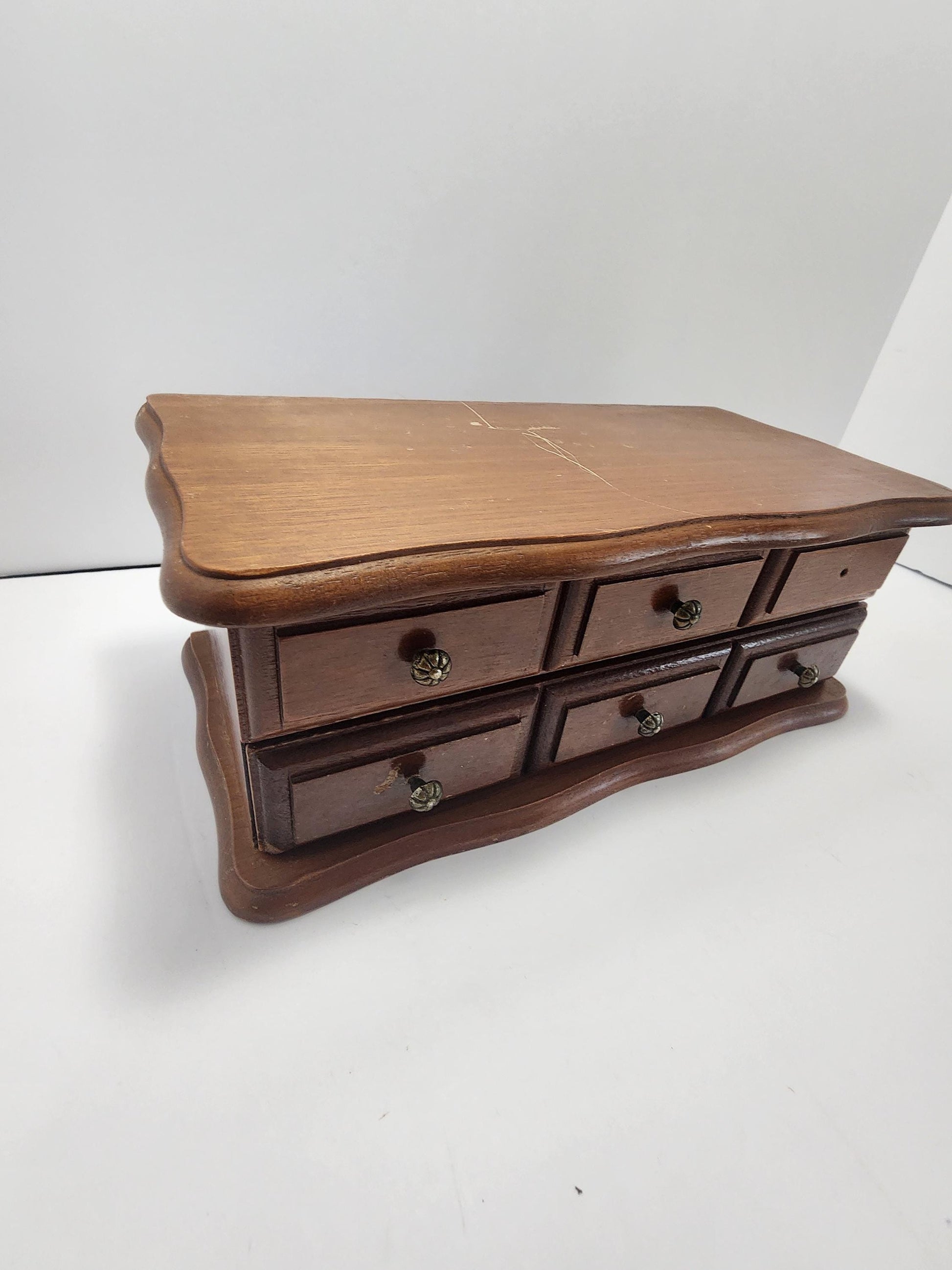 Vintage Centurion Wooden 1990s Jewelry Box - Jewelry - Jewelry Box - Wooden Box - Mirror - Gift For Women - Wooden Jewelry Box