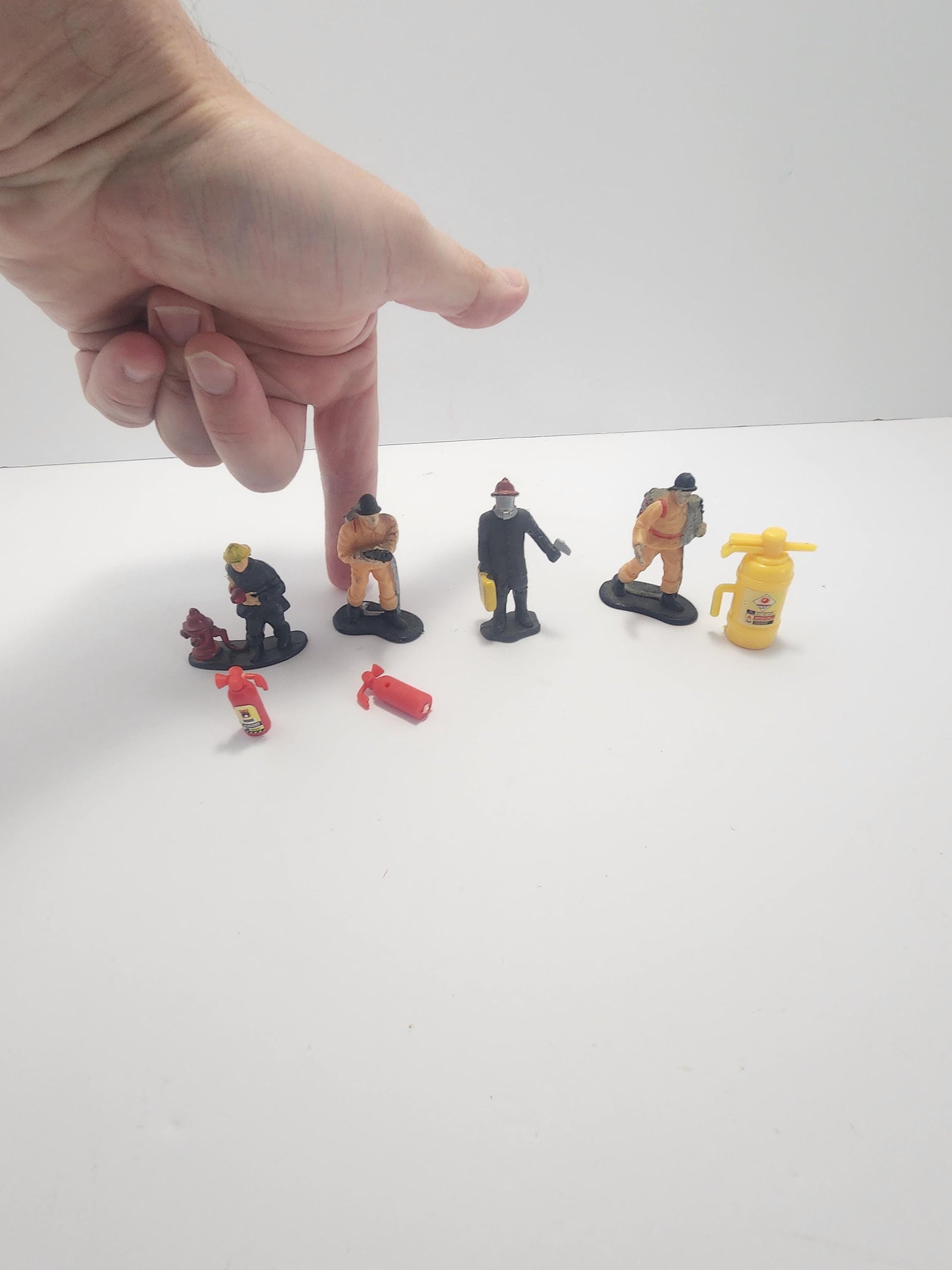 Vintage 1990s Firefighters Figures LOT - Firefighters - Fire Fighters - Fire House Playset - Toys - Heros
