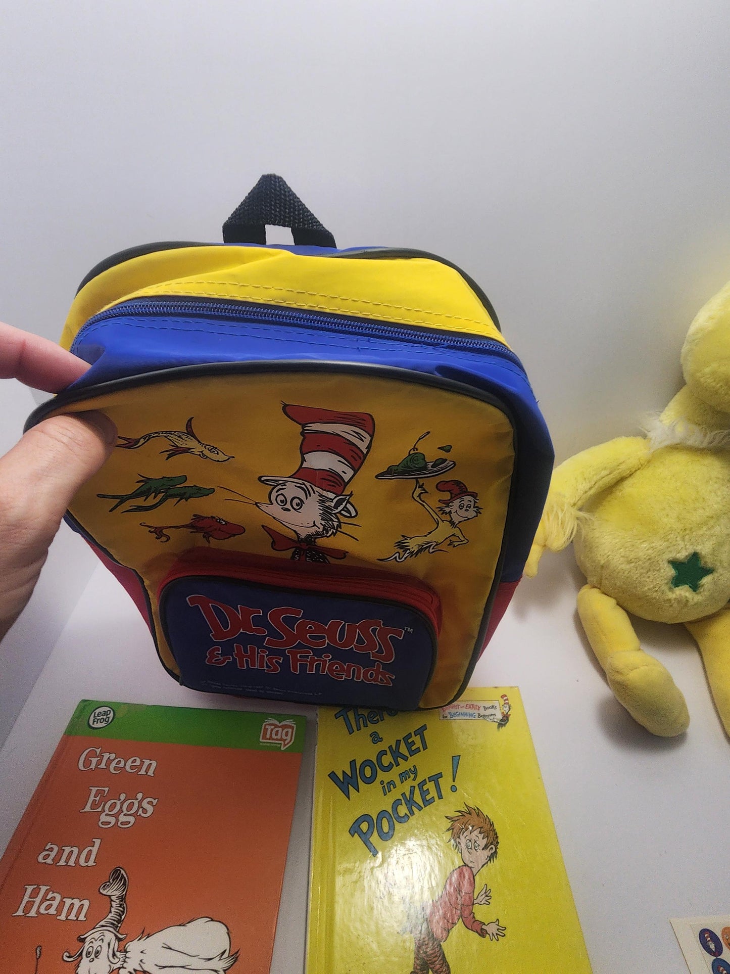 Vintage Classic 1997 Dr Suess Cat In The Hat Small Bookbag Gift Set - Dr Seuss - Bookbag - Dr Seuss Bookbag - Vintage Bags