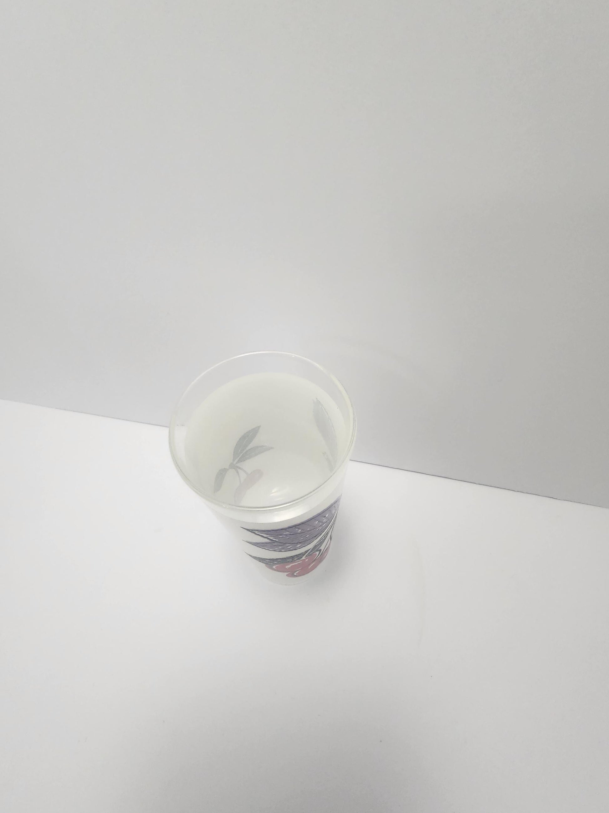 1950s Elliott Vintage Fruit Tumbler Glass - Tumblers - Glasses - Fruit - Cherries - Cherry Glass - Fruit Glass - Glassware - Fruit Decor