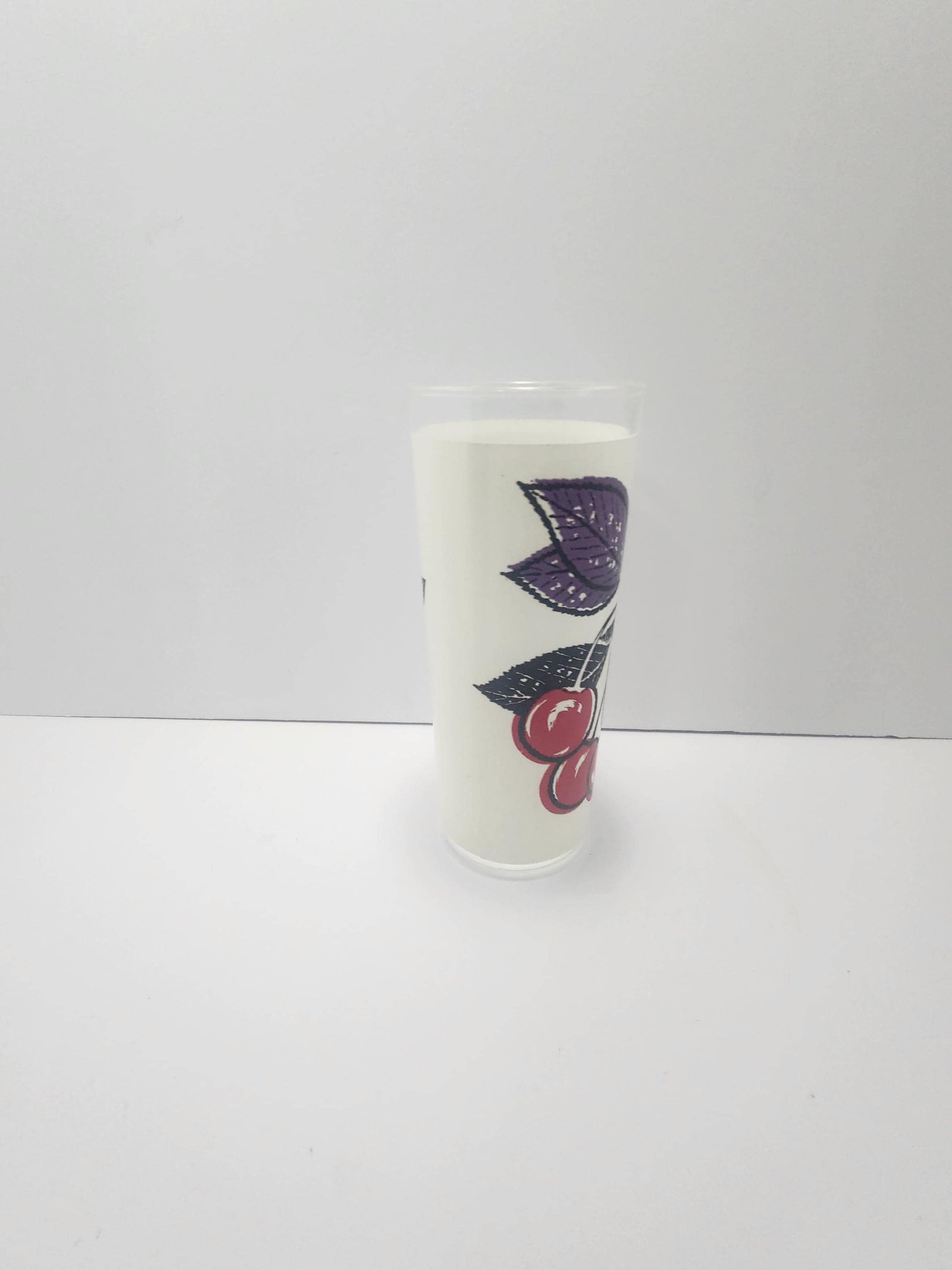 1950s Elliott Vintage Fruit Tumbler Glass - Tumblers - Glasses - Fruit - Cherries - Cherry Glass - Fruit Glass - Glassware - Fruit Decor