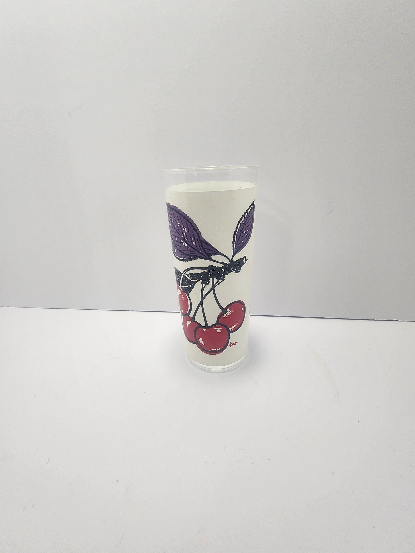 1950s Elliott Vintage Fruit Tumbler Glass - Tumblers - Glasses - Fruit - Cherries - Cherry Glass - Fruit Glass - Glassware - Fruit Decor