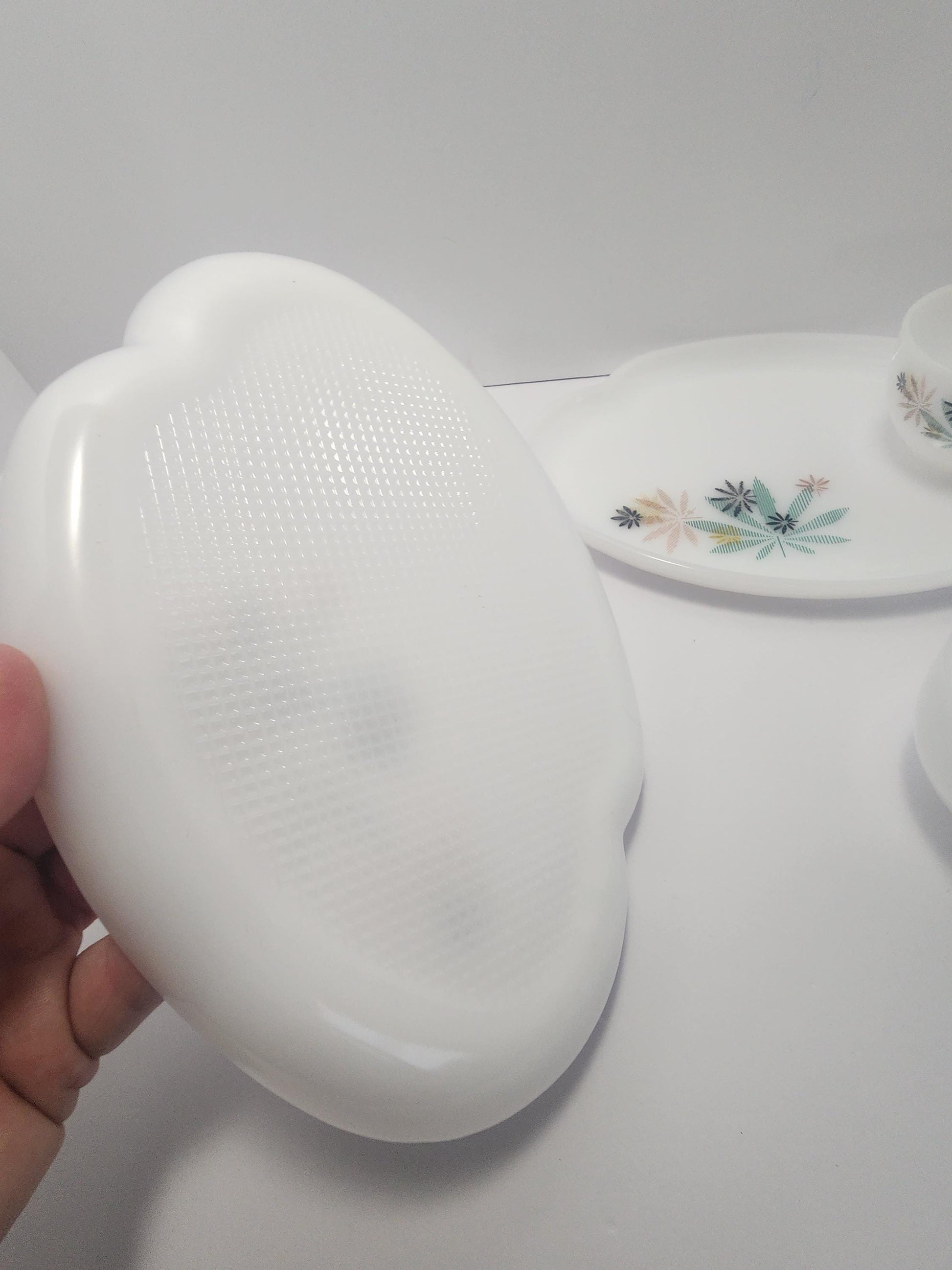 1950s Federal Glass Set Of 3 Saucer Cups & Plates - 1950s - Antiques - China - Saucer - Cups - Plates - Dinnerware