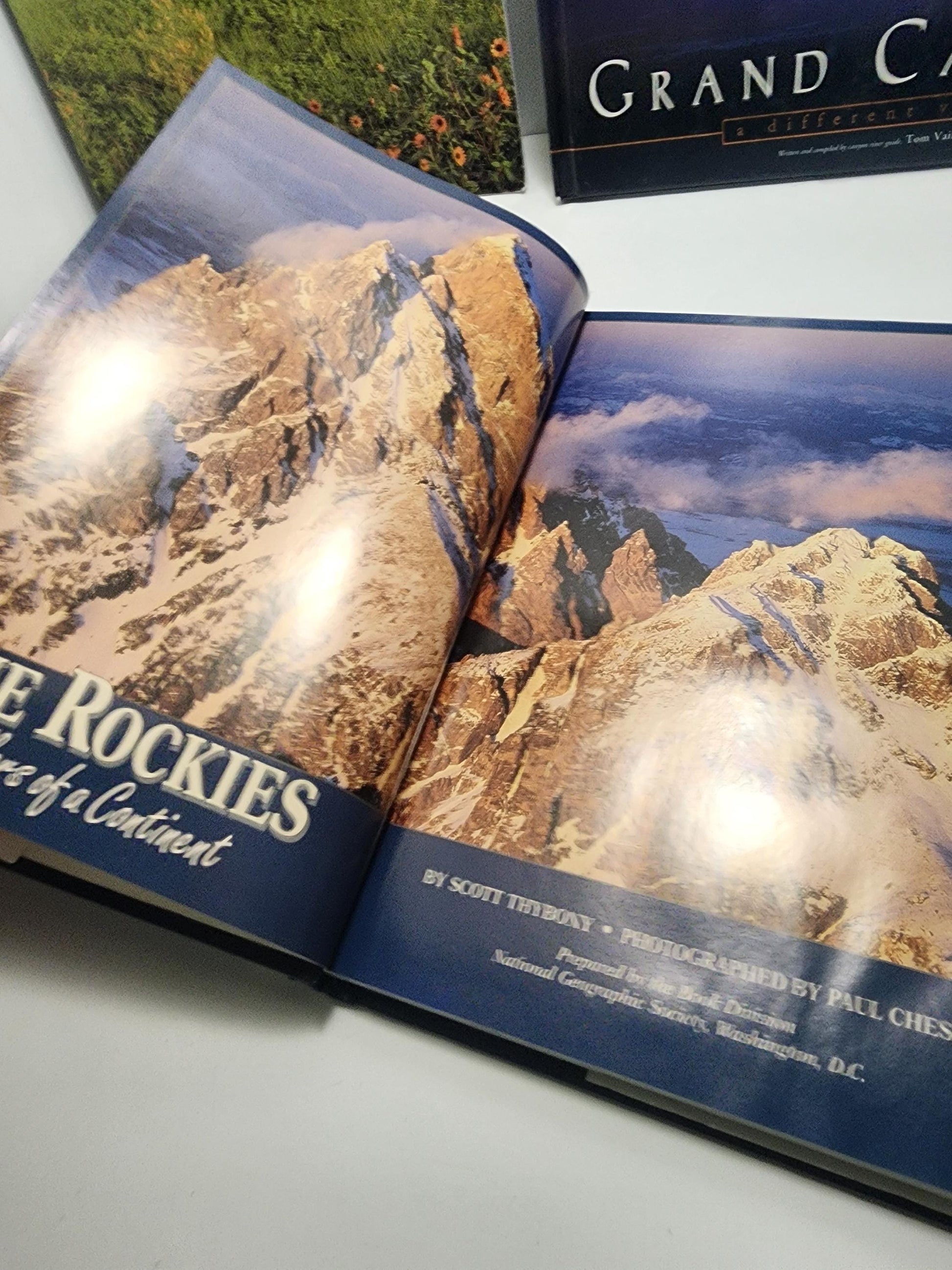 National Parks Vintage Books LOT Of 3 - Badlands - Grand Canyon - Rocky Mountains - National Parks - Geography Books - National Geographic