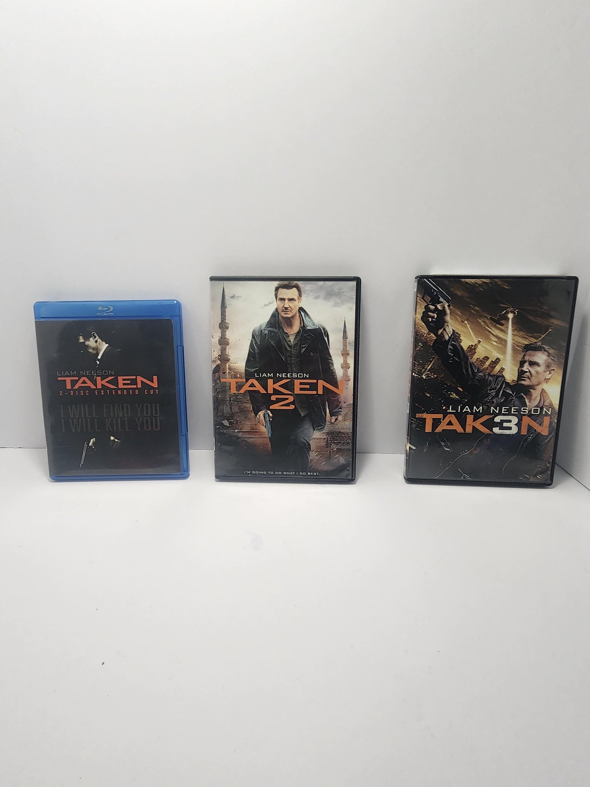 Liam Neeson Taken 1 2 3 Full Collection With 1 Blue Ray - Liam Neeson - Taken - Taken Movie - Movies - Movie Set - Dvds - Blueray - Movies