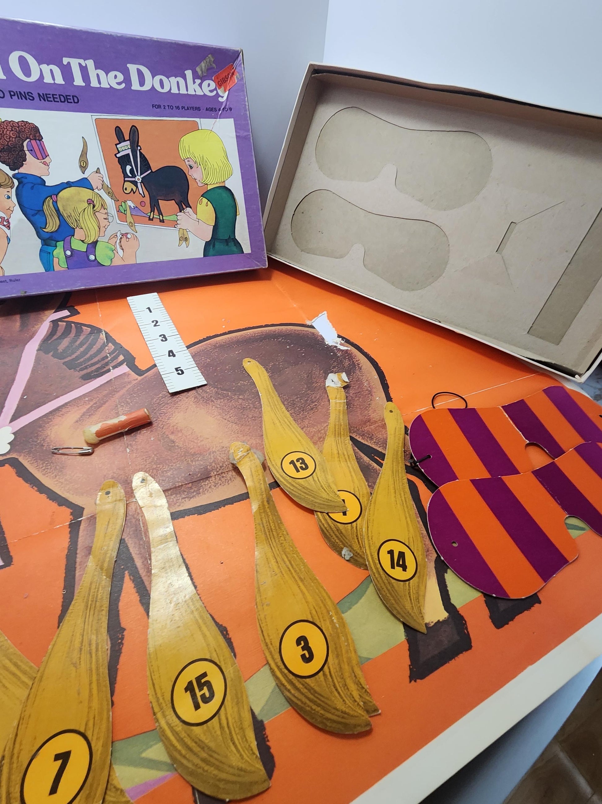 1967 Whitman Pin The Tail On The Donkey Game - Pin The Tail - Donkey - Whitman - Whitman Games - Vintage Games - Board Games - Family Games