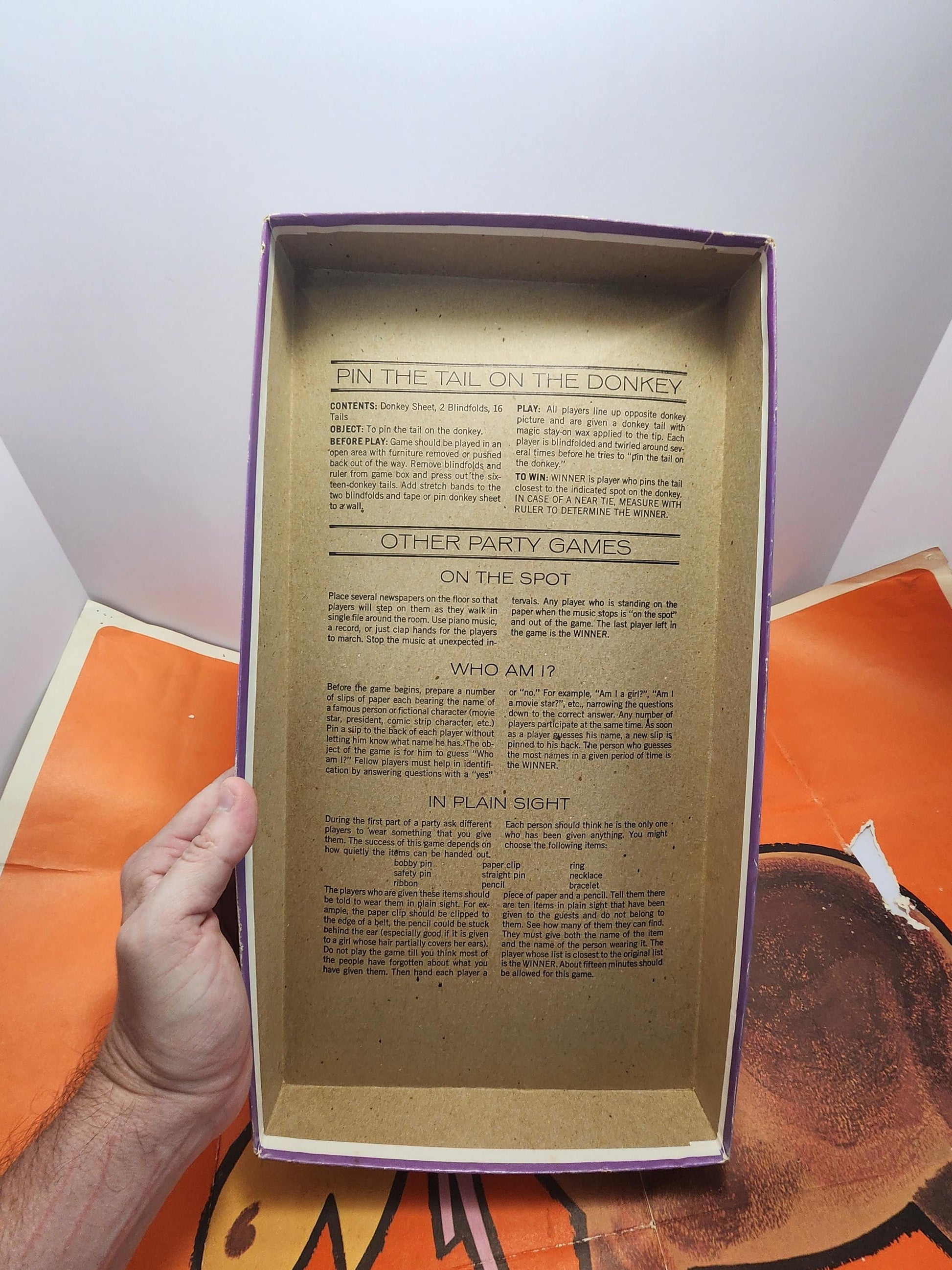 1967 Whitman Pin The Tail On The Donkey Game - Pin The Tail - Donkey - Whitman - Whitman Games - Vintage Games - Board Games - Family Games