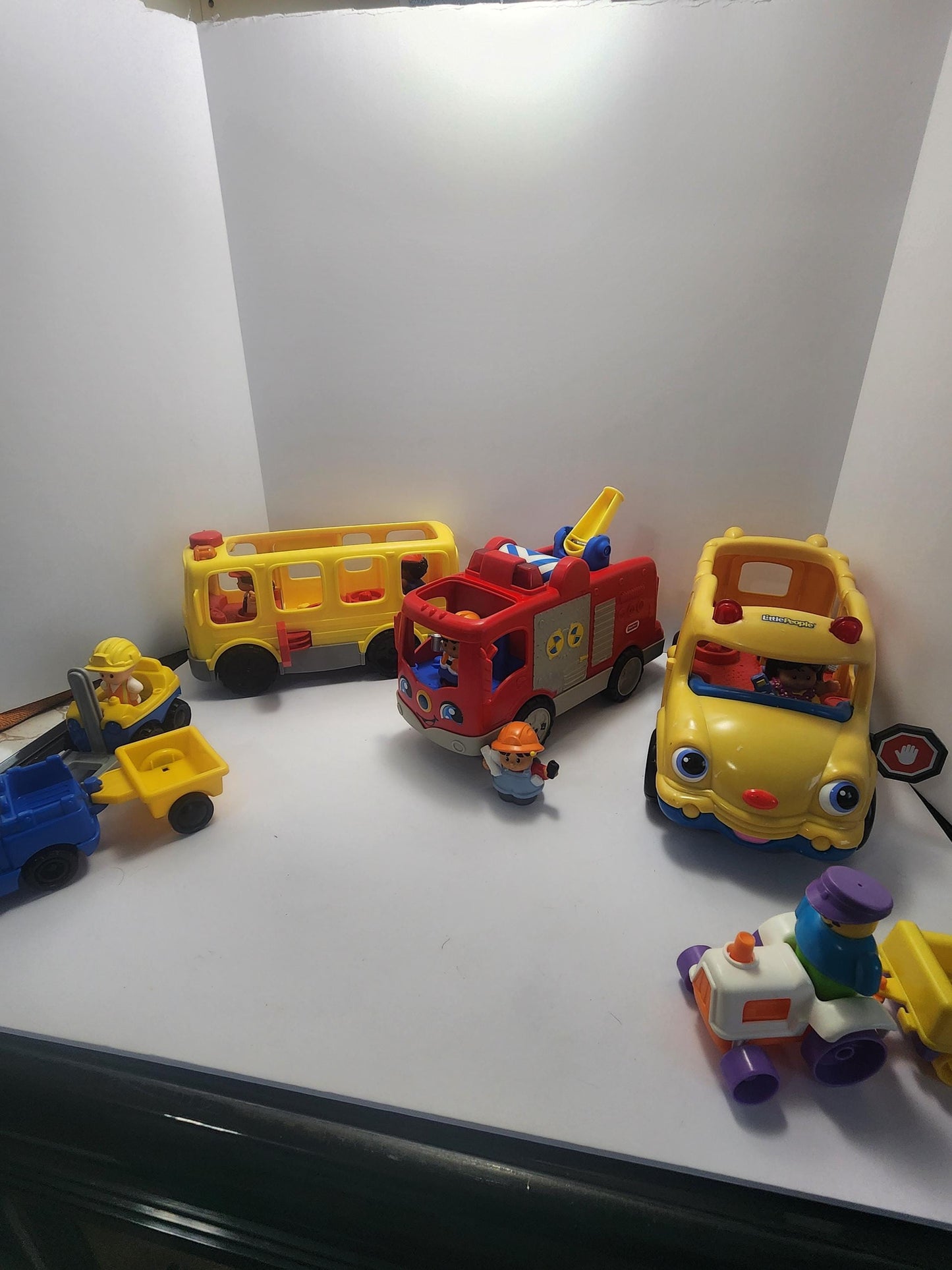 Fisher Price Vintage Little People Vehicles & Playsets - Pretend Play - School Bus - Little People - Fisher Price - Firetruck - Construction