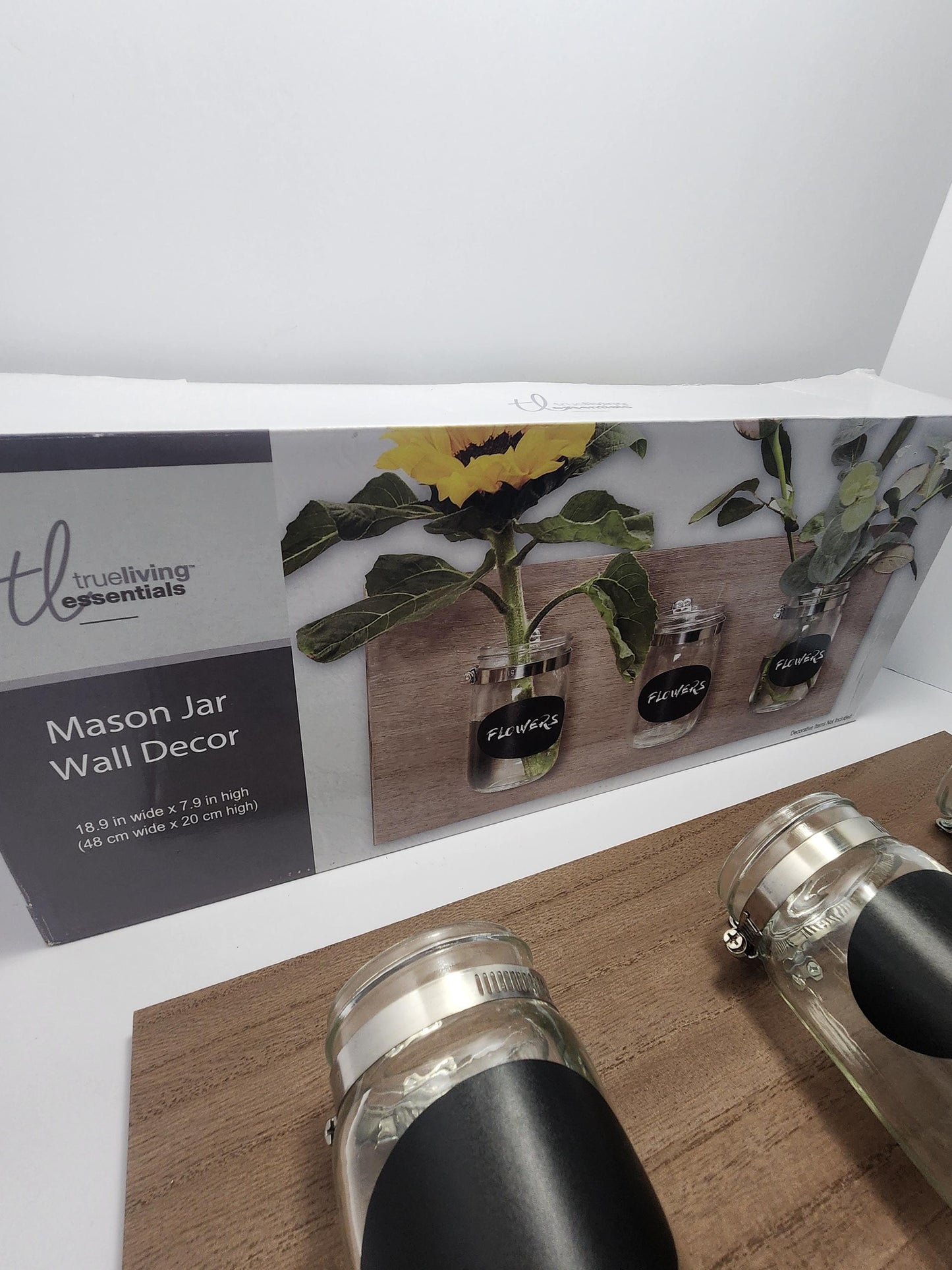 Mason Jar SET Of 3 Wall Decor Hanging Board - Mason Jars - Wall Decor - Wall Hanging - Planters - Decor - Plants