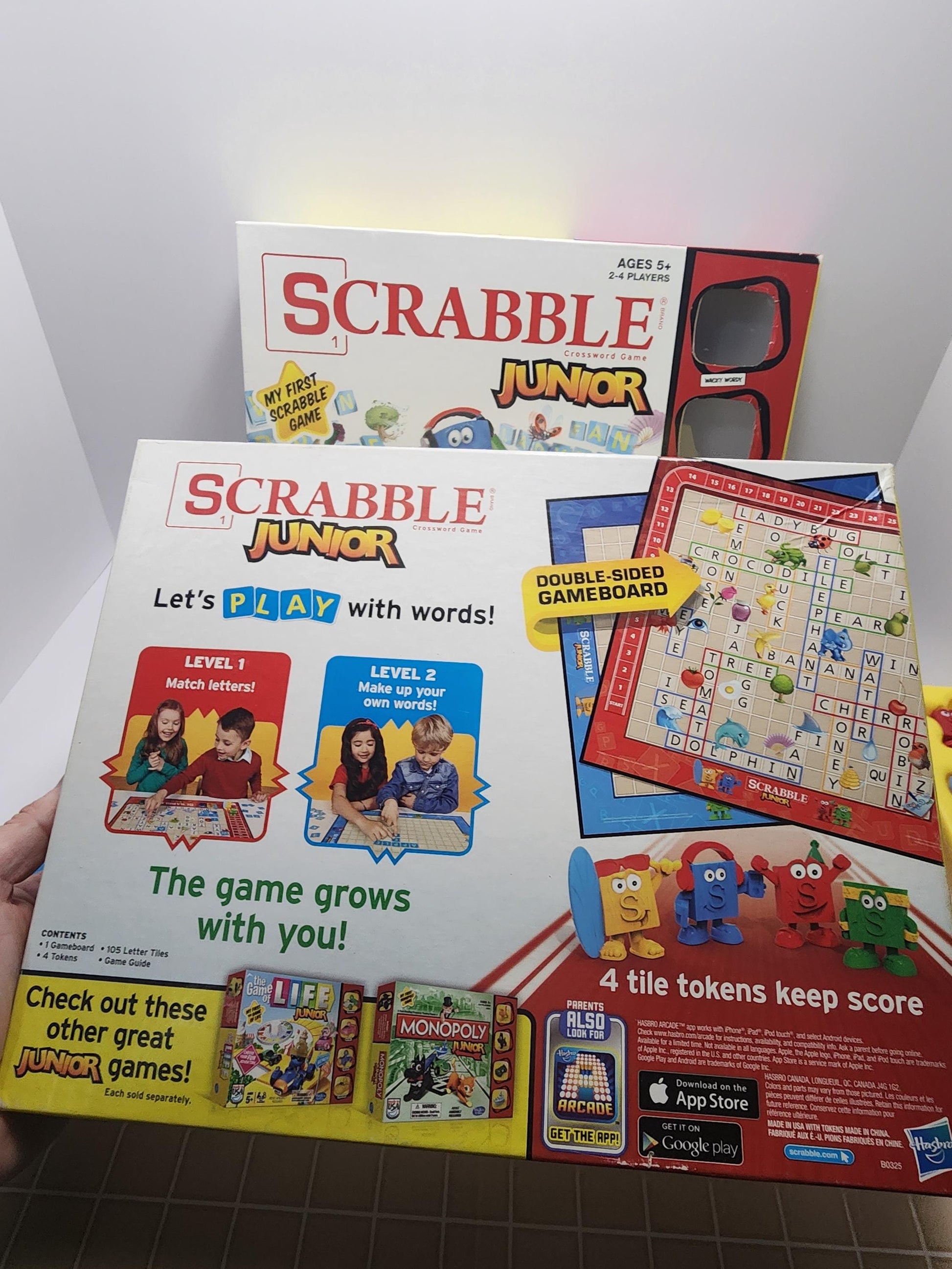 Scrabble Junior By Hasbro Board Game - Hasbro - Hasbro Games - Board Games - Kids Games - Family Games - Family Game Night - Scrabble