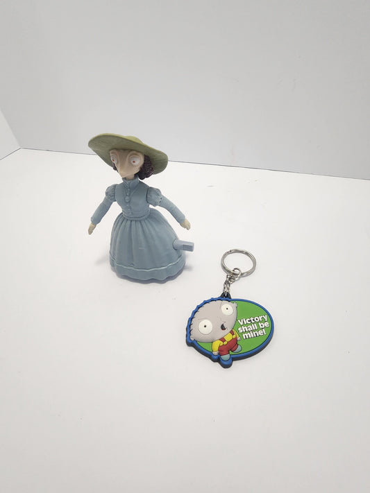 Family Guy Action Figure With Stewy Keychain - Family Guy - Family Guy Toys - Keychains - Family Guy Gift