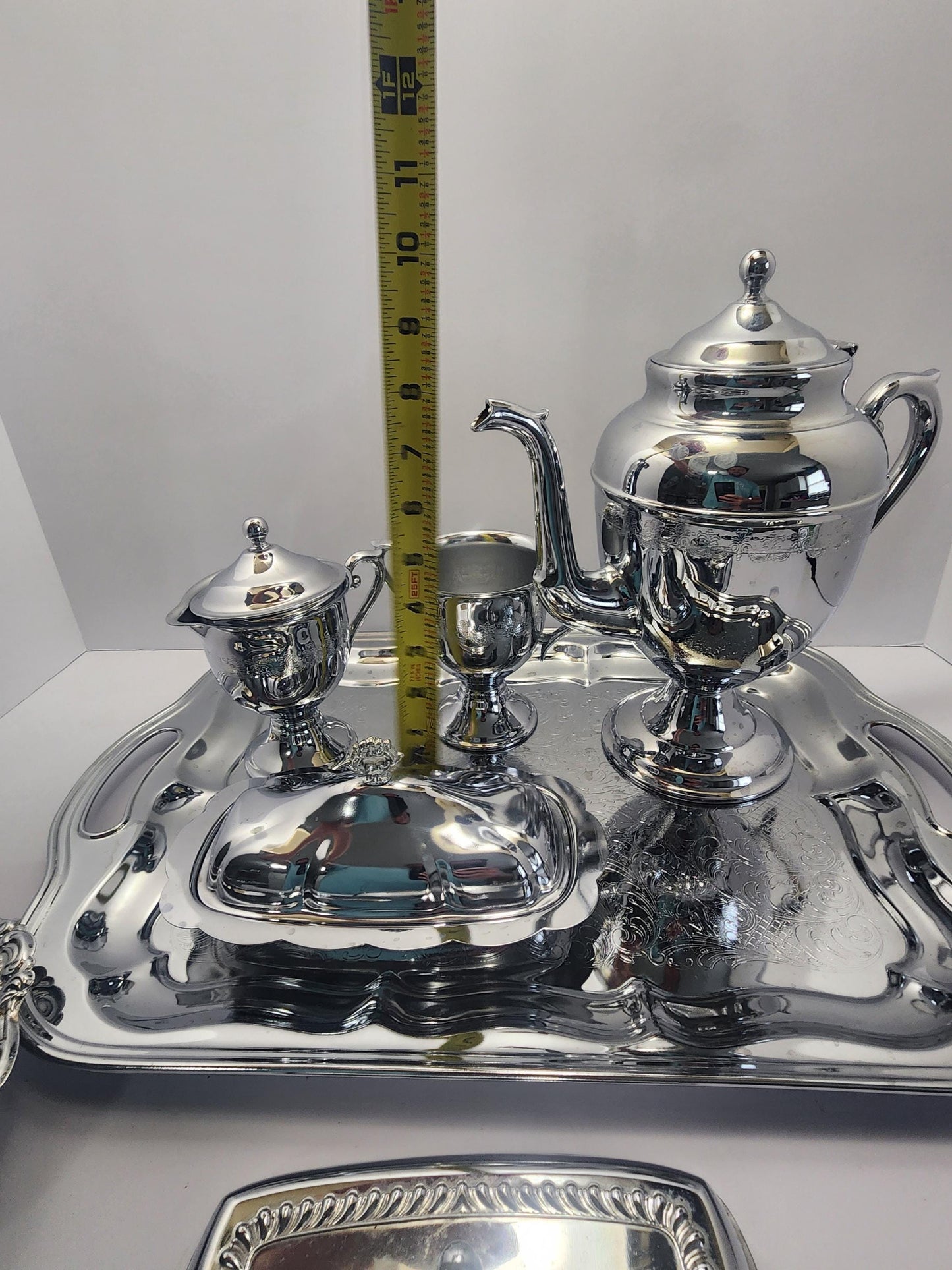 Irvinware 1970s Silver Vintage Platter Setving Tray Set - Silverware - Irvinware - Vintage Kitchen - Silver - Platter - Serving Tray - Tea