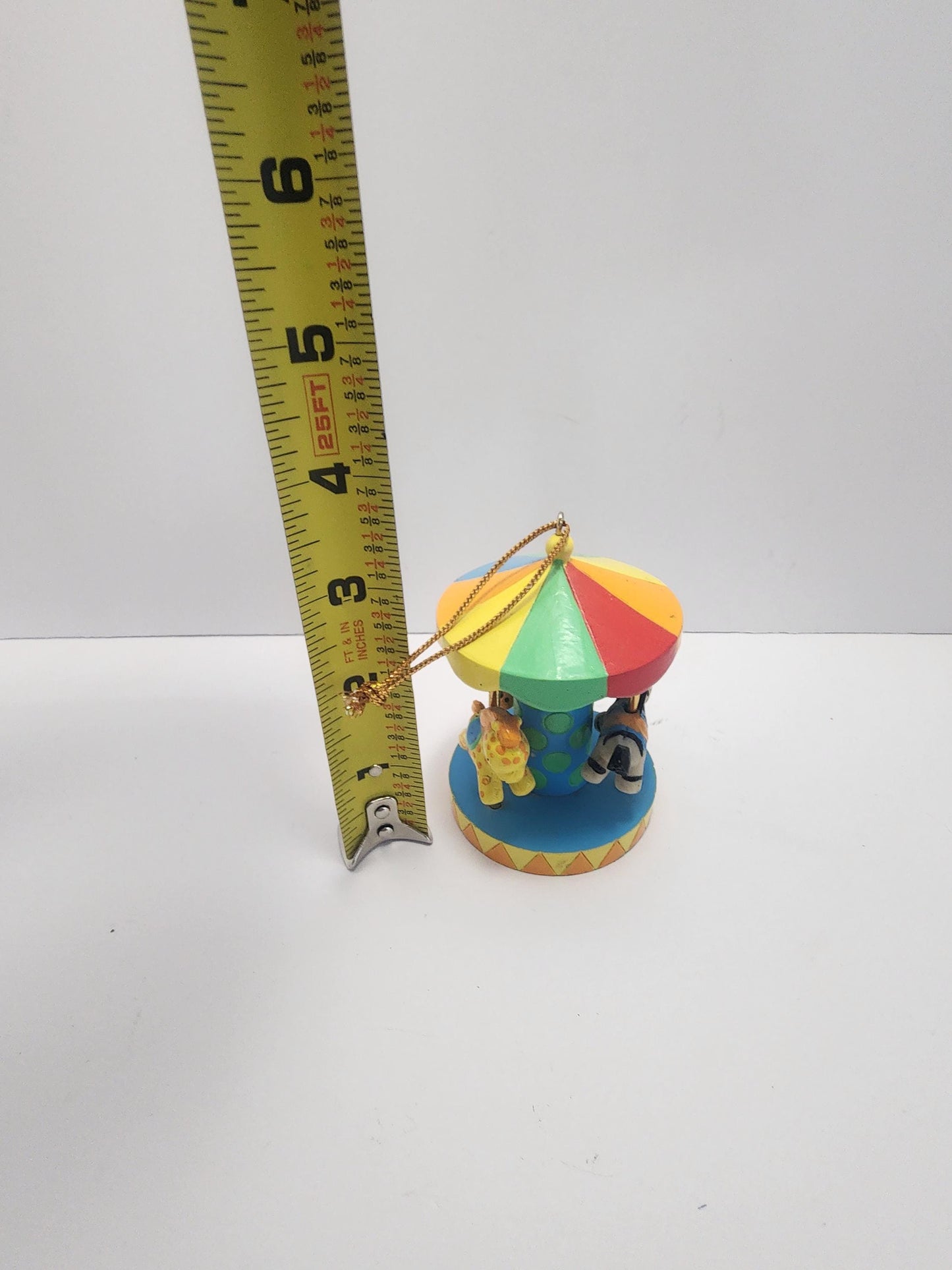 Hallmark 1990s Circus Carousel Christmas Ornament - Animals - Hallmark - Hallmark Ornaments - Ornaments - Carousel - Circus - Christmas