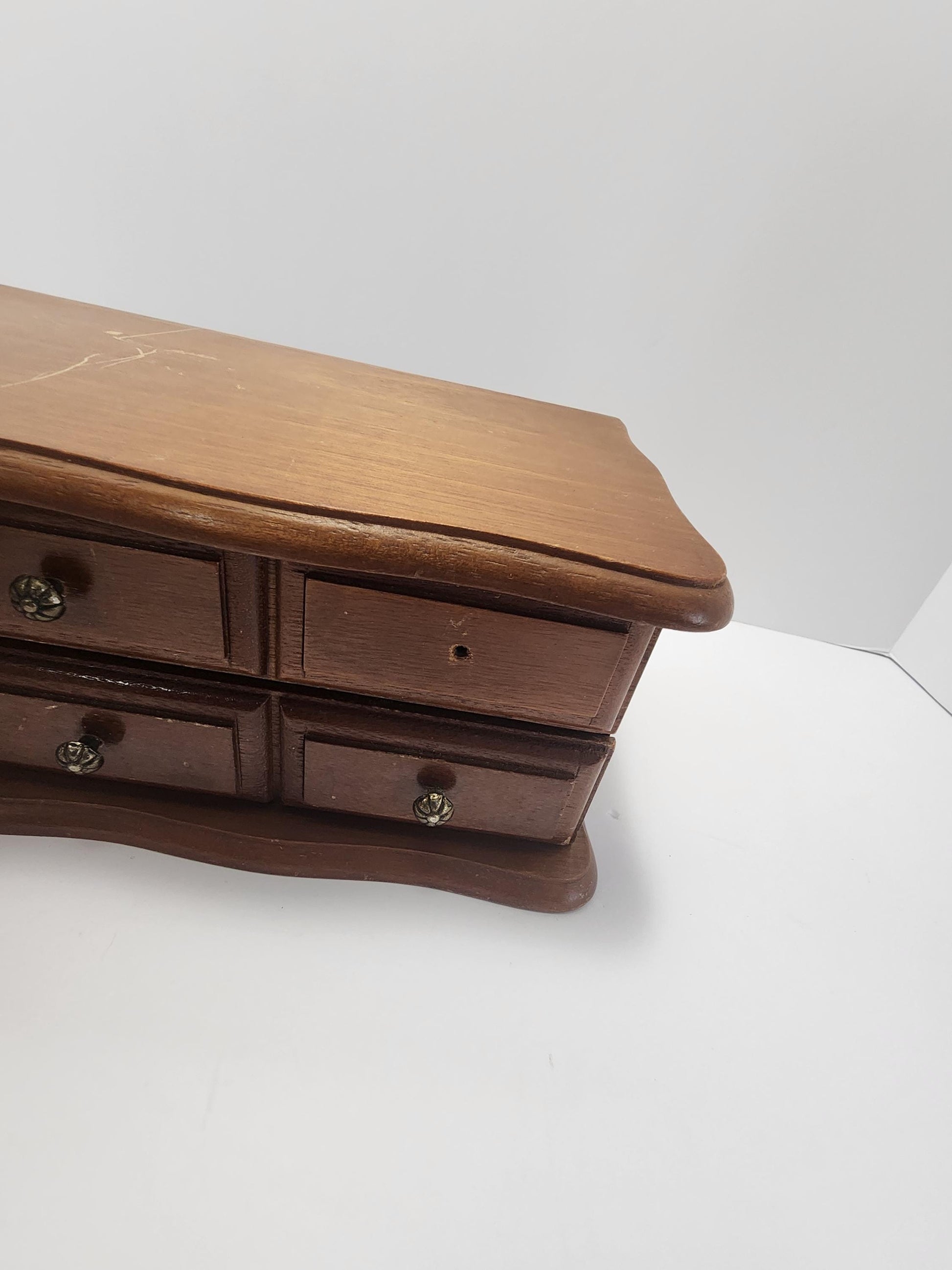 Vintage Centurion Wooden 1990s Jewelry Box - Jewelry - Jewelry Box - Wooden Box - Mirror - Gift For Women - Wooden Jewelry Box