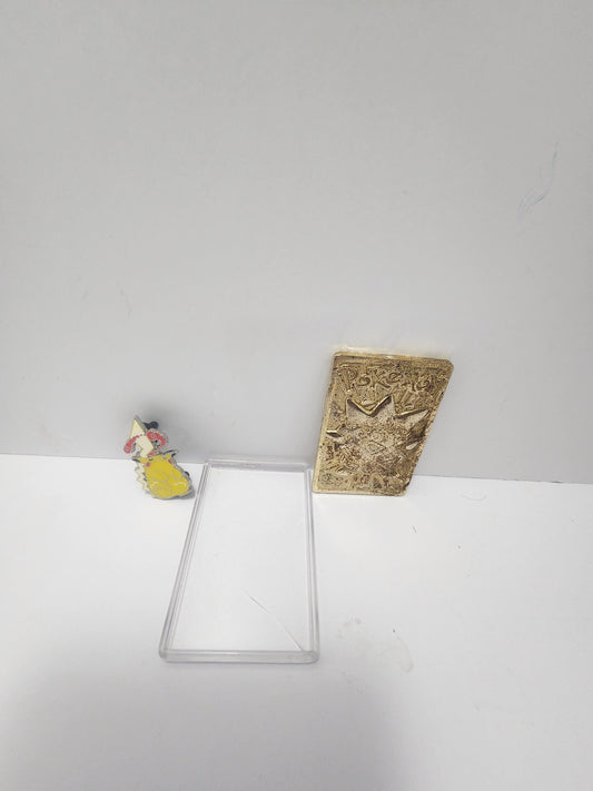 Pokemon Togepi 24k Gold Card OR Pikachu Gigantimax Collectable Pin - Collectable Pins - Pikachu - Togepi - 24k Gold - Pokemon Cards - Toys