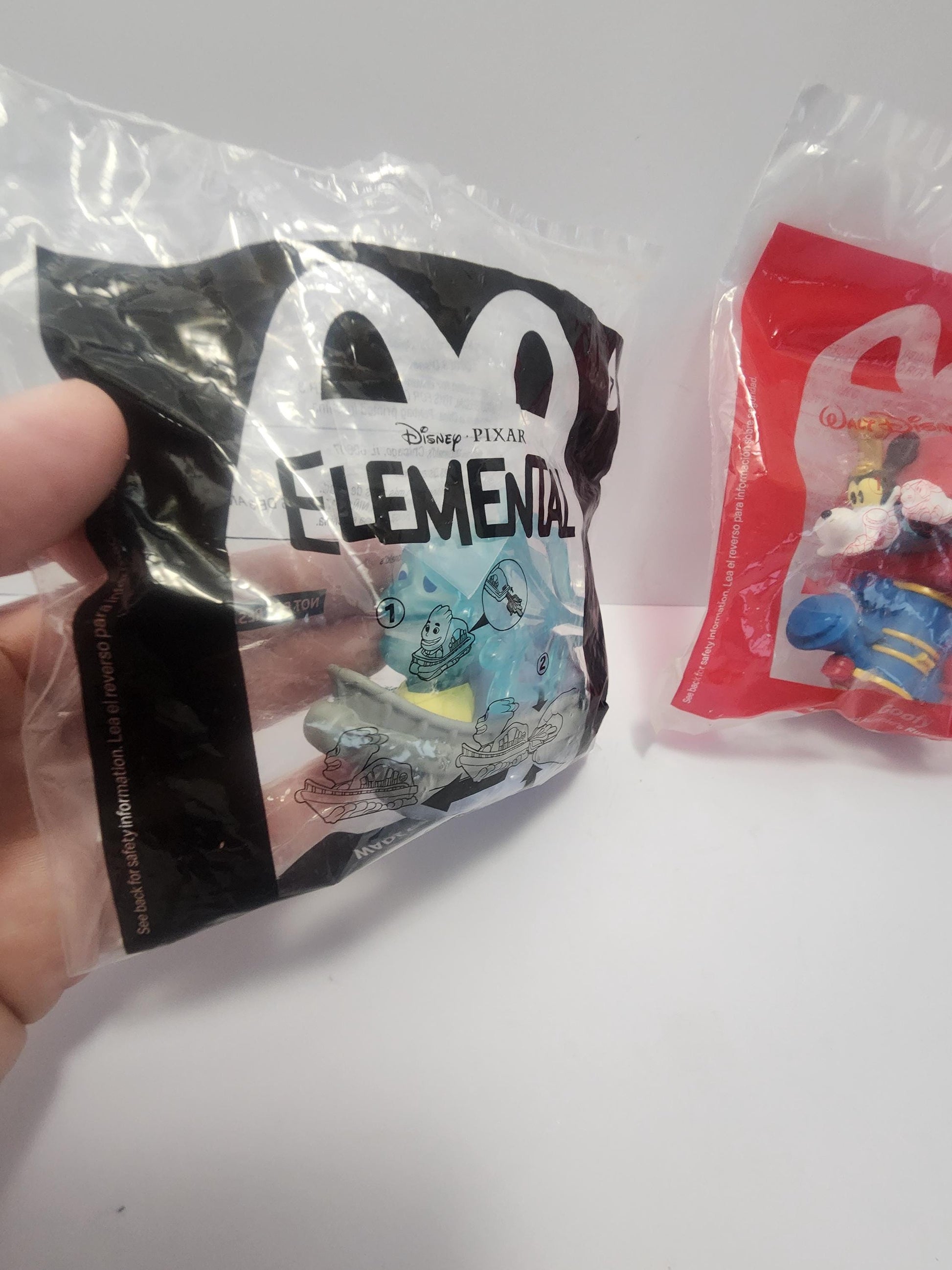Disney Mickey Mouse and Elemental Happy Meal Toys SEALED - Happy Meal Toys - Fast Food Toys - Mickey Mouse - Walt Disney - Elemental Toys