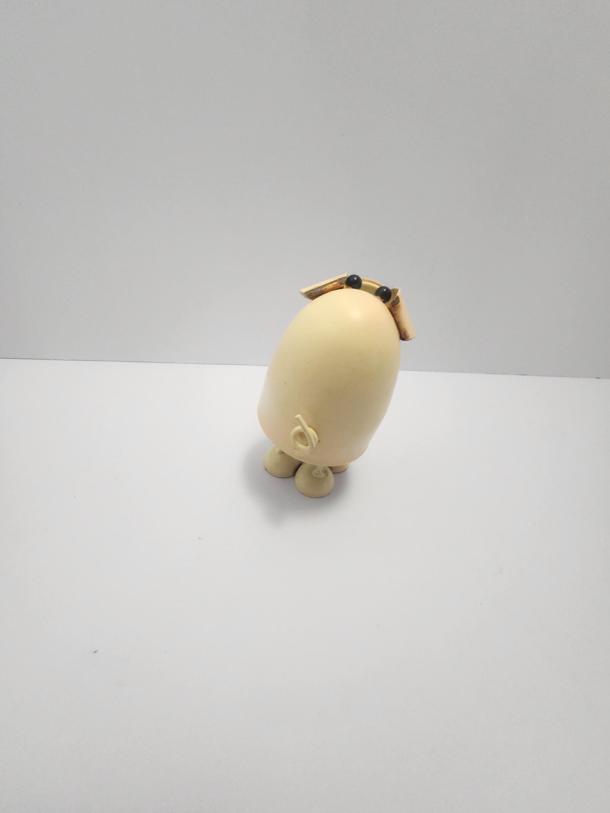 Unique Bobble Metal Pig With Cute Tail - Farm Animals - Pigs - Pig Figures - Knick Knacks - Farming - Farm Decor - Hogs