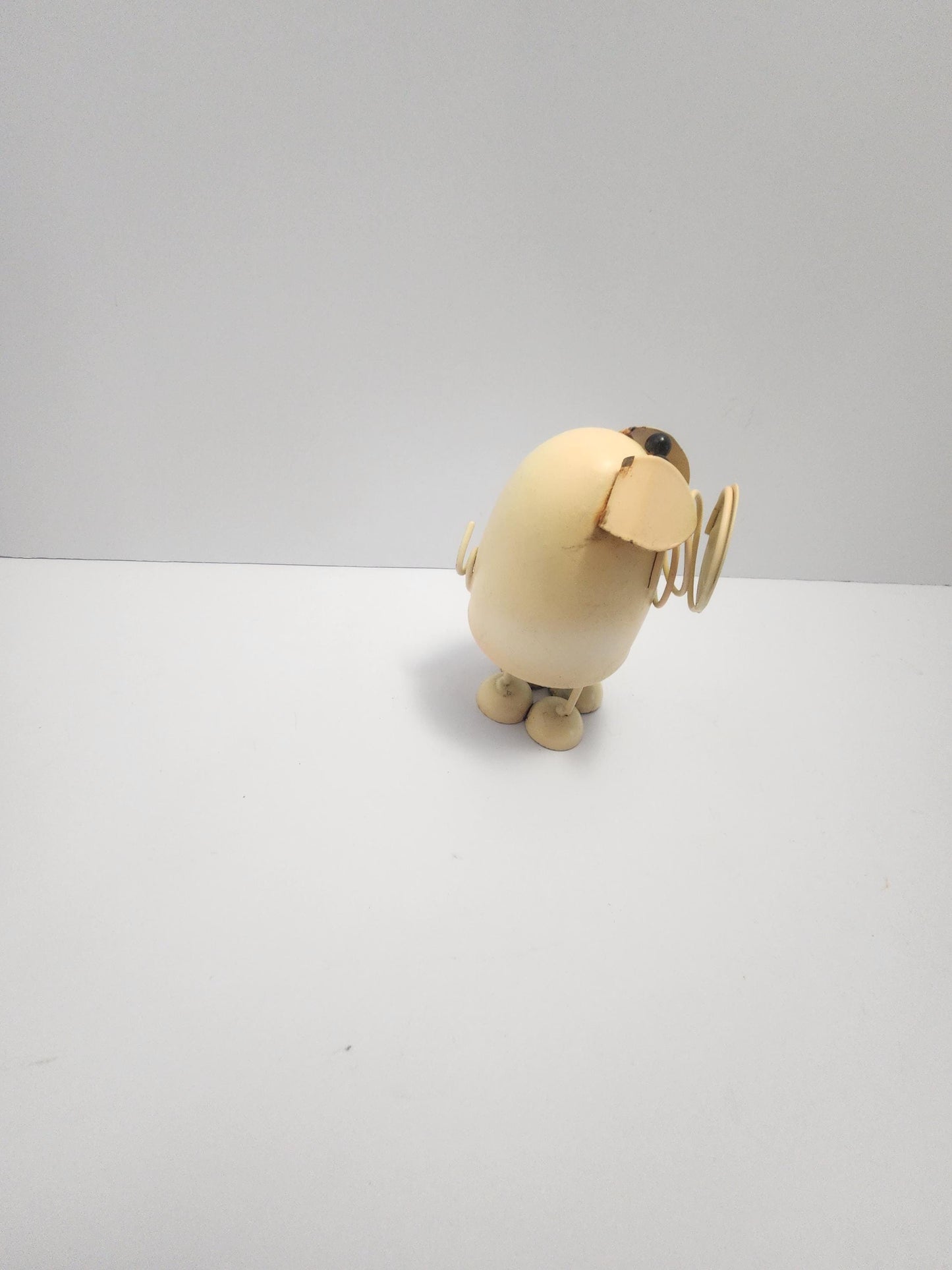 Unique Bobble Metal Pig With Cute Tail - Farm Animals - Pigs - Pig Figures - Knick Knacks - Farming - Farm Decor - Hogs