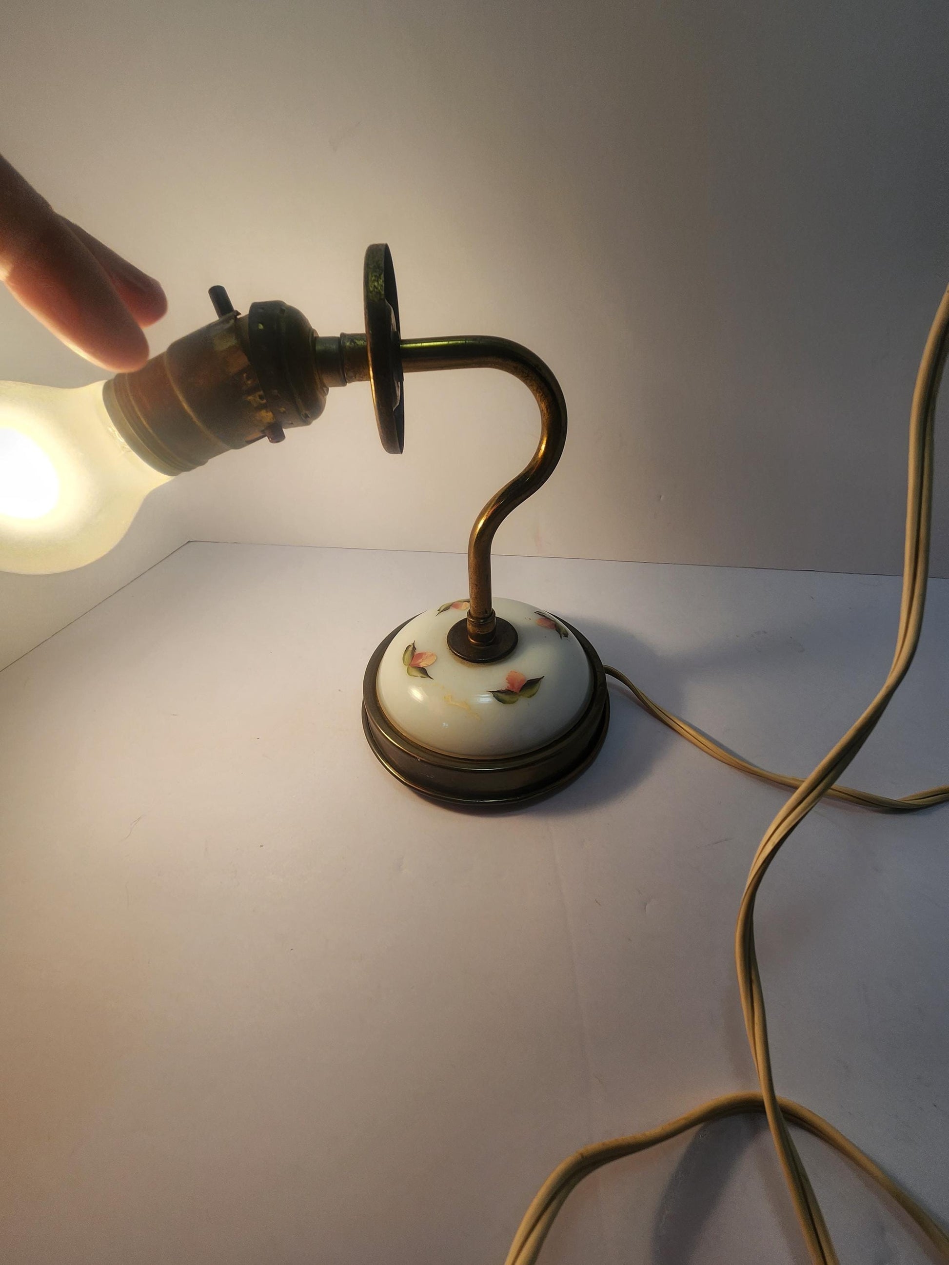 Rare Antique 1970s Industrial Brass Lamp Light Wall Hanging Possible - Industrial Lamps - Lamps - Lights - Antiques - Antique Lights - Wall