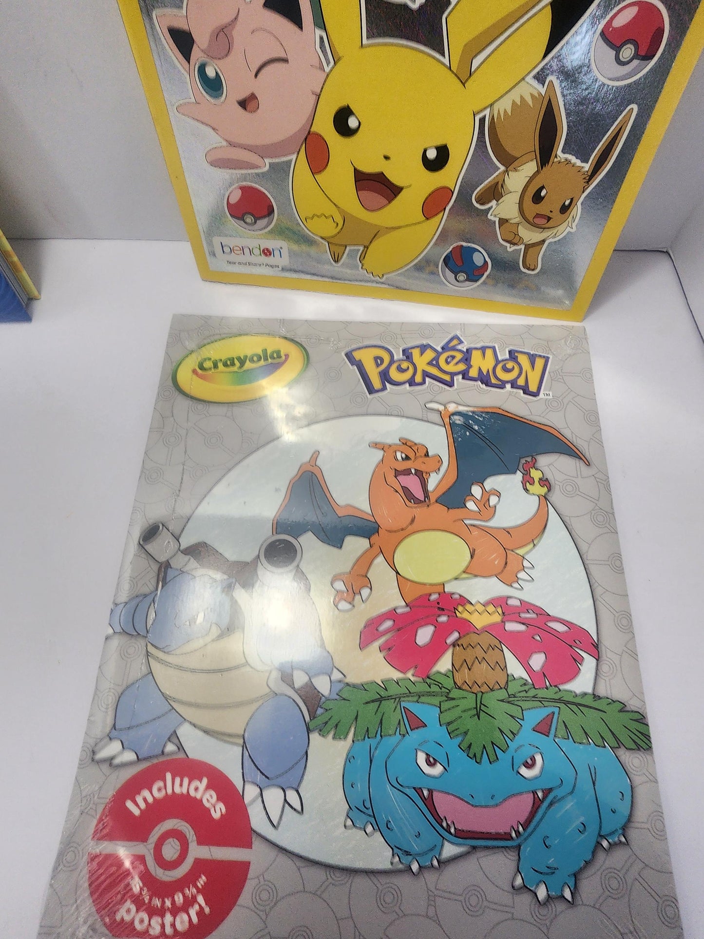 Pokemon LOT Of 3 Coloring Books Story Book and Poster - Posters - Tcg - Pokemon - Pokemon Gifts - Coloring Books - Story Books - Pokemons