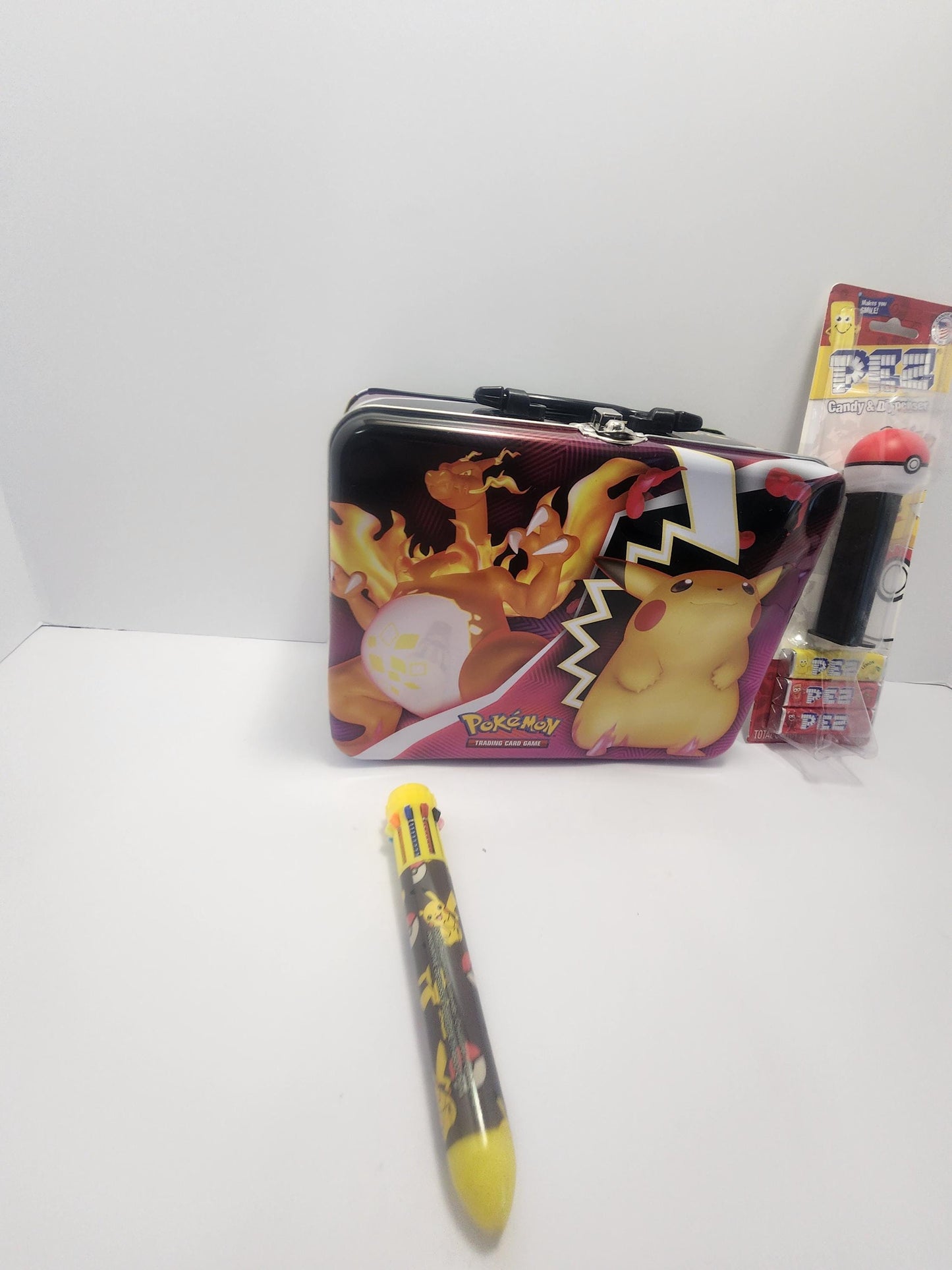Pokemon Mixed LOT Of 3 - Lunchbox - Lunch Box - Tins - Pokemon - Pokemon Gifts - Pez - Pens - TCG - Pokemon Cards