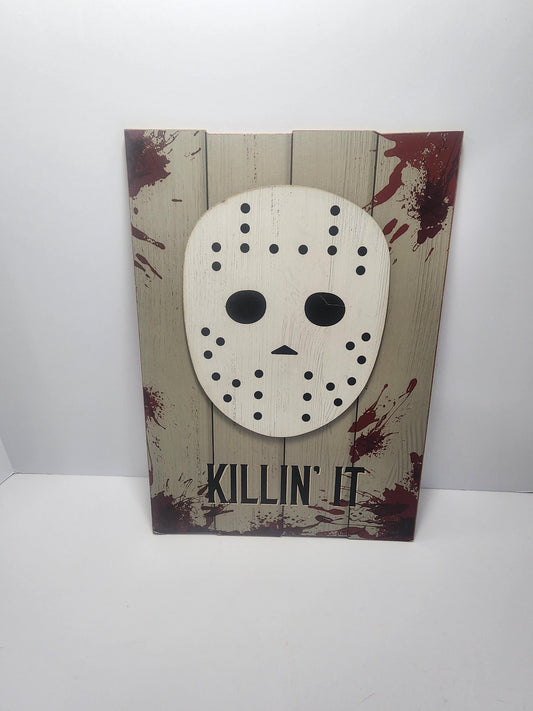 Friday The 13th Horror Jason Sign - Signs - Halloween - Halloween Decor - Jason - Jason Mask - Signs - Horro - Horror Decor
