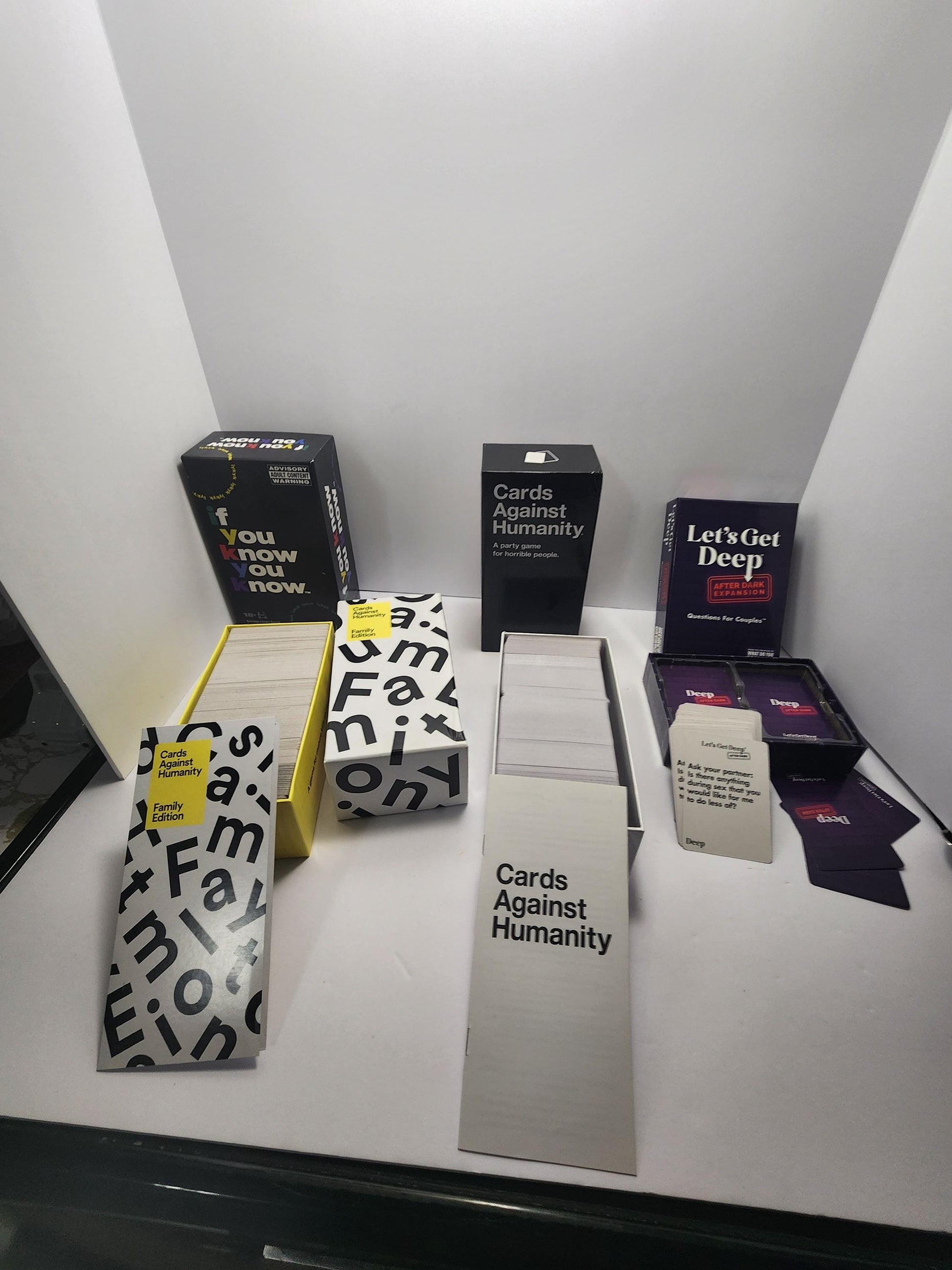 Cards Againest Humanity & Similar Card Games - After Dark Games - Family Edition - Games - Game Night - Family Game Night - Card Games