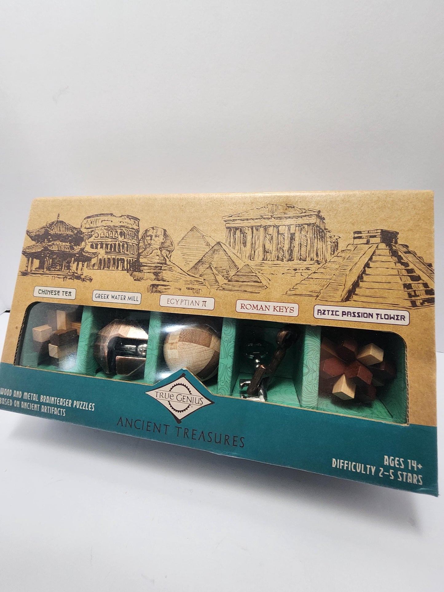 True Genius Ancient Treasures Brain Teasers and Games - Games - Family Games - Family Game Night - True Genius - Brain Teasers - Party Games