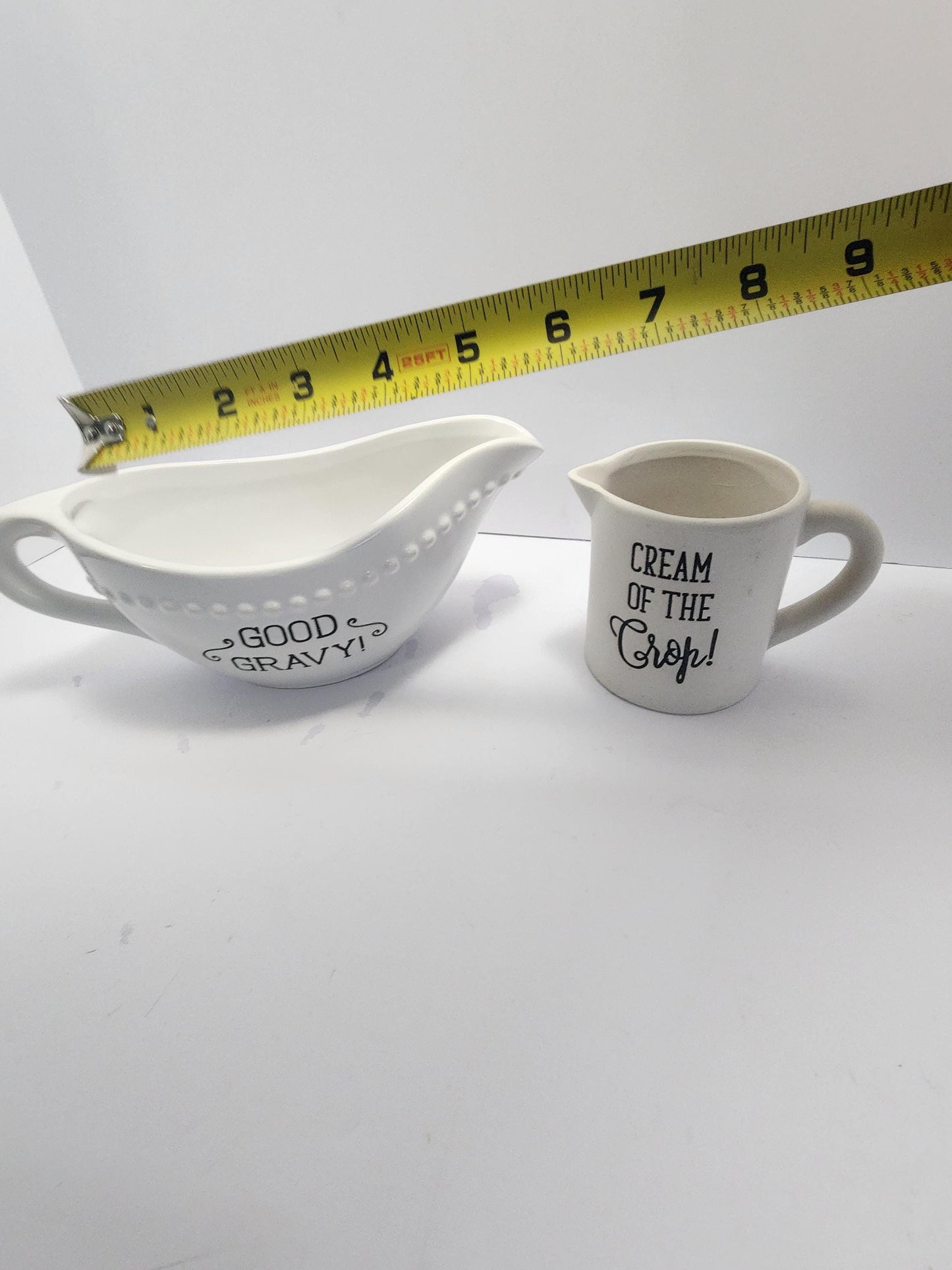 Cream Of The Crop & Good Gravy SET Of 2 - Creamery - Gravy - Gravy Dish - Kitchen - Bowls - Mugs - Kitchen Set - Dinnerware