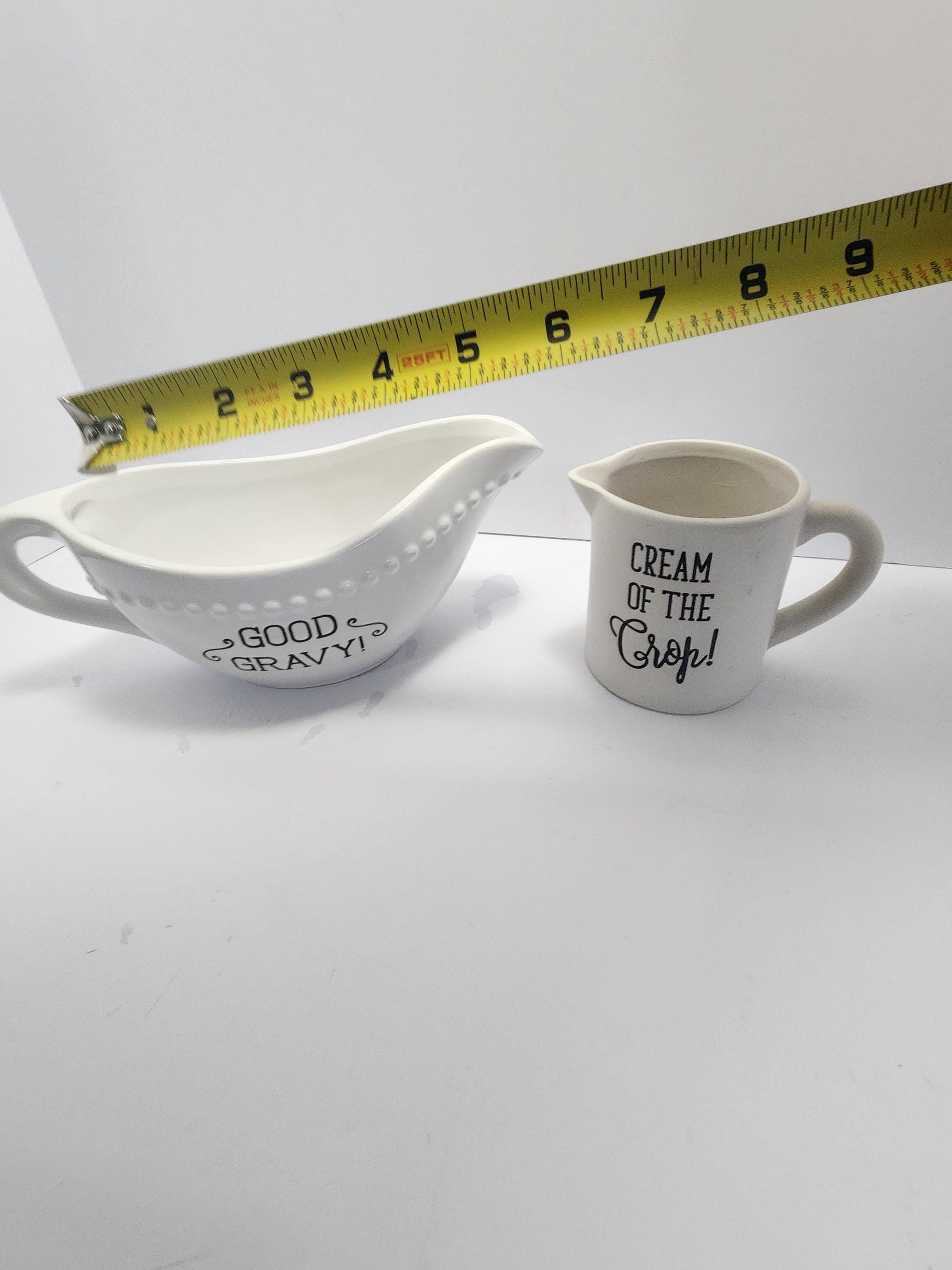 Cream Of The Crop & Good Gravy SET Of 2 - Creamery - Gravy - Gravy Dish - Kitchen - Bowls - Mugs - Kitchen Set - Dinnerware