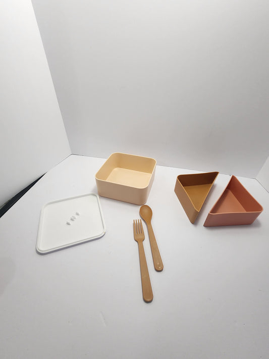 Bento Plastic Box Kit Set - Bento - Bento Box - Tupperware - Dinnerware - Lunchbox - Lunch - Plates - Bento Set