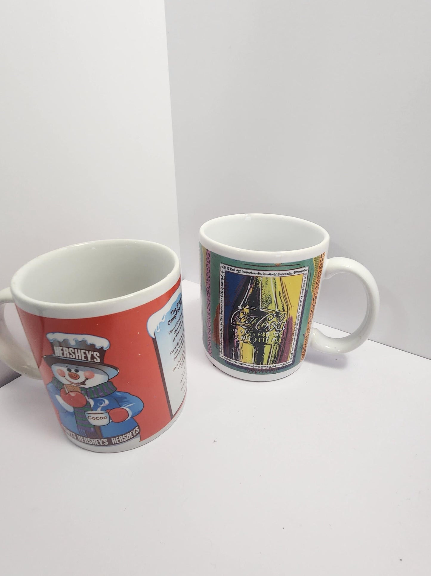 Vintage Coca Cola & Chocolate Coffe Mugs - Snowmamen - Coffee - Mugs - Coffee Mugs - Drinkware - Gift Mugs - Chocolate - Coca Cola