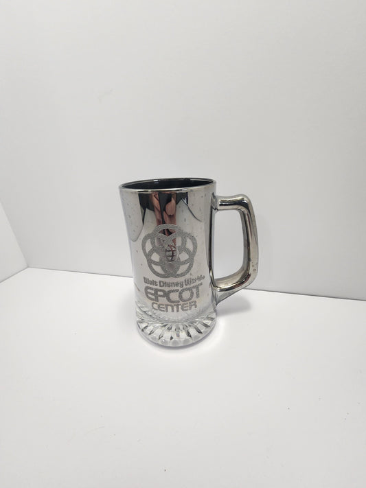 Vintage 1990s Disney World Epcot Center Silver Stein - Stein - Disney - Disney Mug - Disney World - The Disney Store - Epcot - Glasses