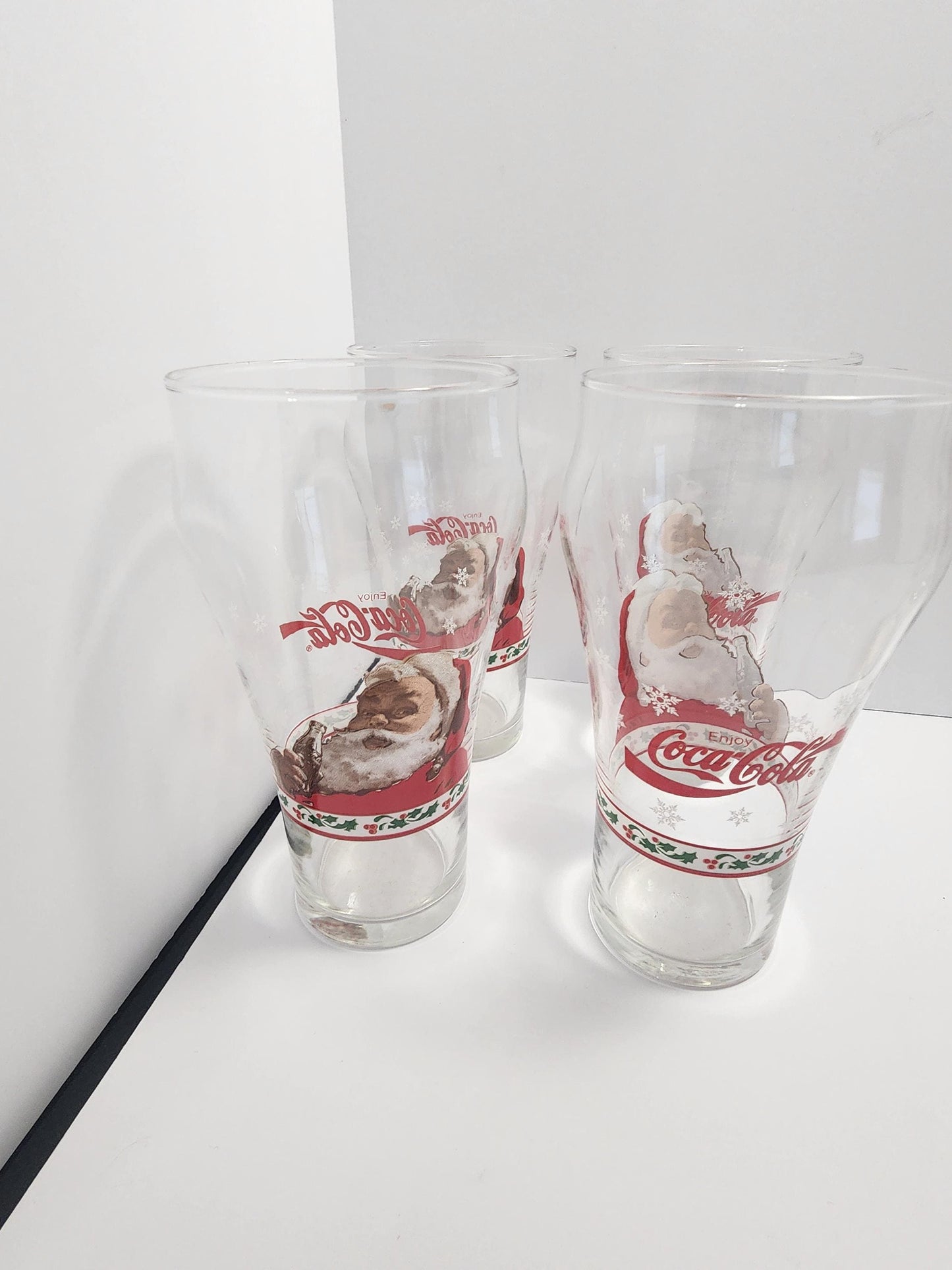 Coca Cola Vintage Christmas Santa Claus Glasses - Coca Cola - Coca Cola Glasses - Santa Claus - Santa Glasses - Christmas - Glasses - Drinks