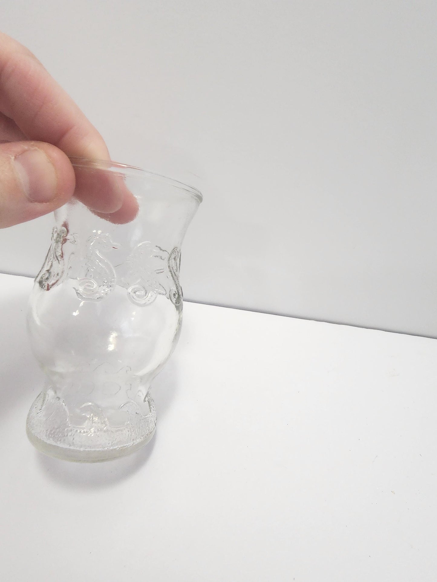 1980s Vintage Seahorse Juice Glass - Glass - Glasses - Vintage Glass - Seahorse - Sea Horse - Sea Horse Glasses - Juice - Juice Glass