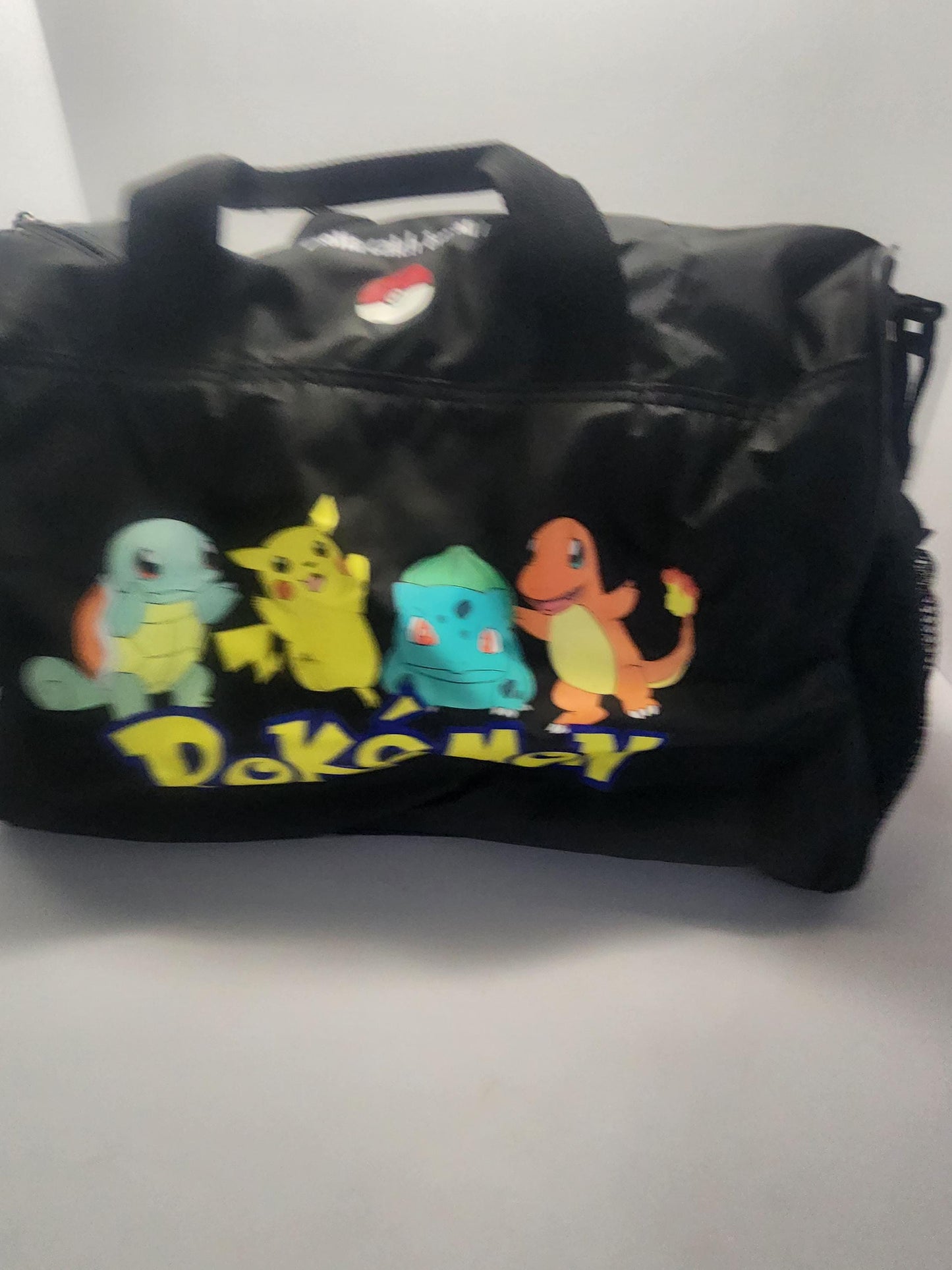 Pokemon Vintage 1999 Travel Duffle Bag - Starter Pokemon - Duffel Bag - Trading Cards - Pokemon - Pikachu - Bulbasaur - Charmander - Squirtl