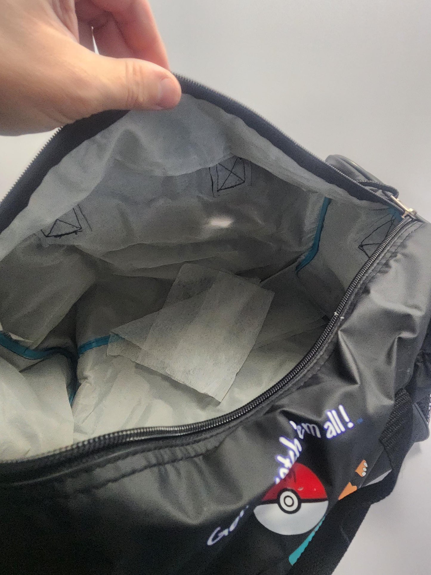 Pokemon Vintage 1999 Travel Duffle Bag - Starter Pokemon - Duffel Bag - Trading Cards - Pokemon - Pikachu - Bulbasaur - Charmander - Squirtl