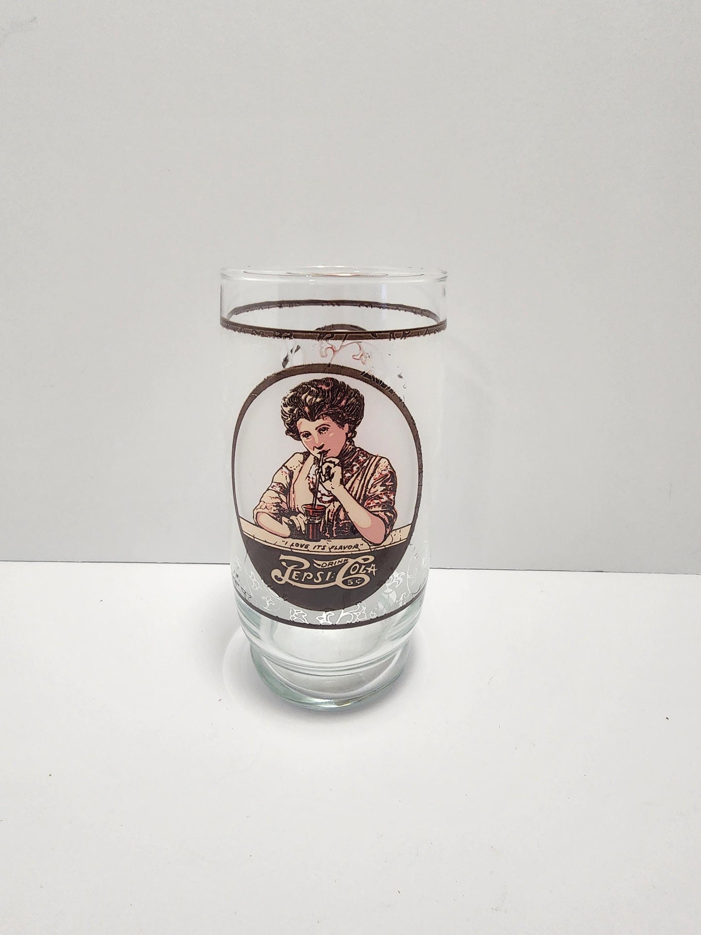 Coca Cola Vintage 1990s Collectable Glass Victorian Lady - Gibson Girl - Victorian Girl - Coca Cola Glasses - Drinkware - Pepsi Colca - Peps