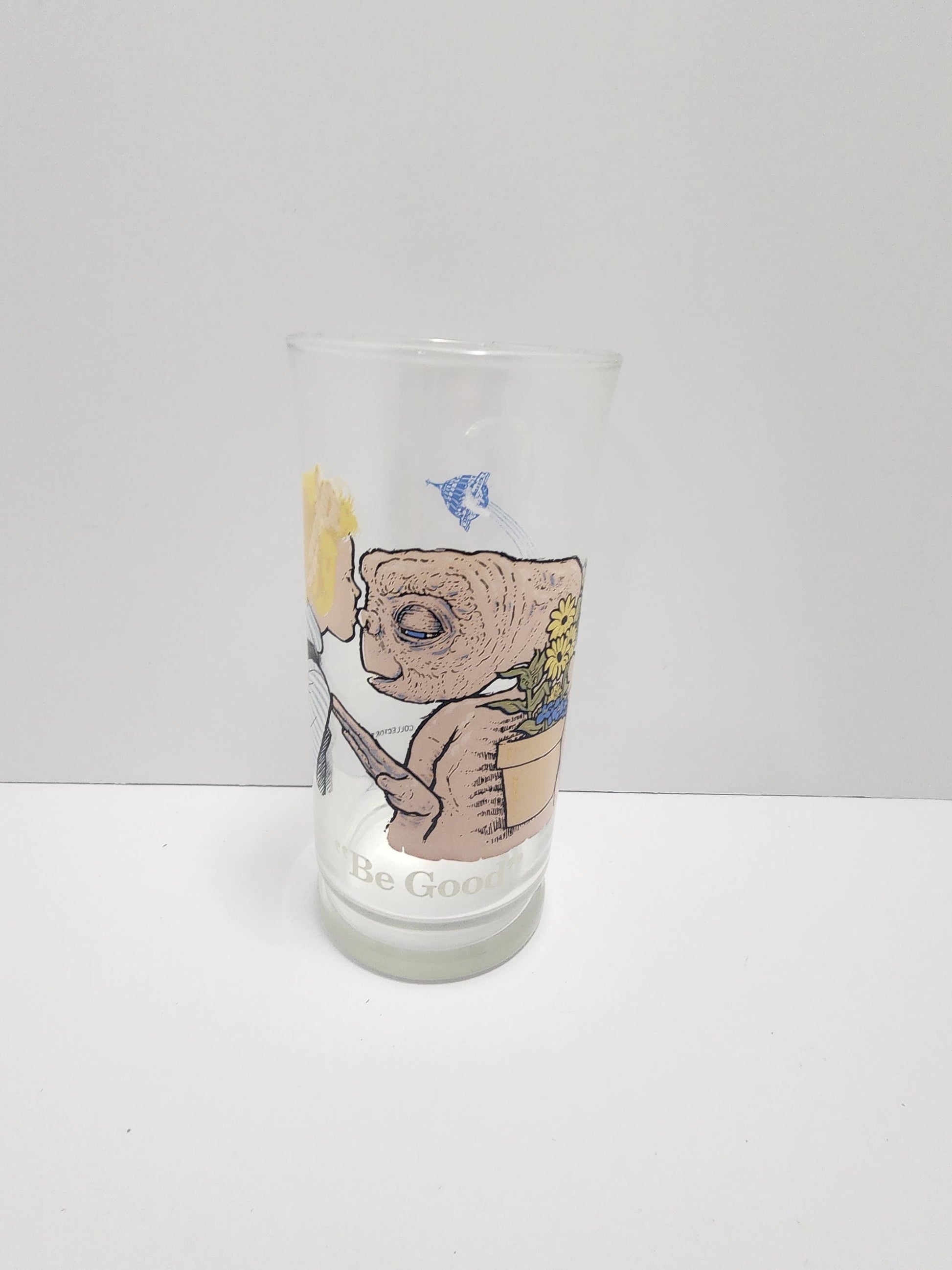 1982 E.T Universal City Studios Pizza Hut Collectors Glass Alien Vintage - ET Glasses - Pizza Hut Glasses - Collectable Glass