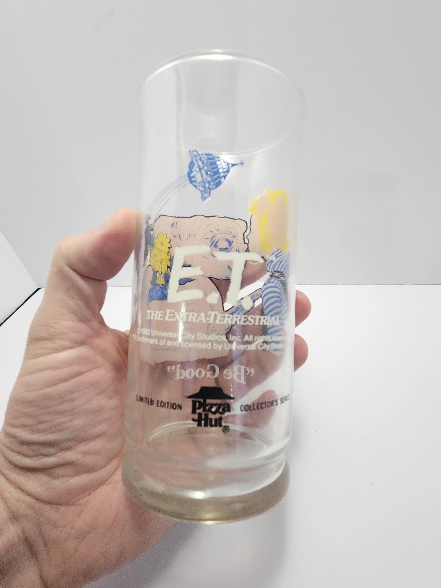1982 E.T Universal City Studios Pizza Hut Collectors Glass Alien Vintage - ET Glasses - Pizza Hut Glasses - Collectable Glass