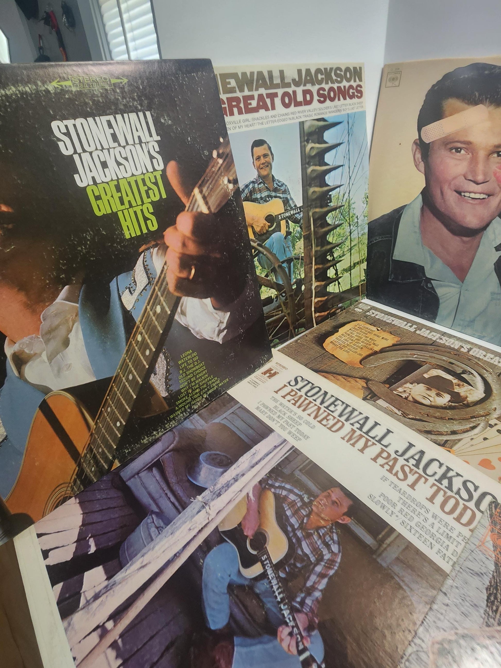 Stonewall Jackson Vintage 1980s Vinyl Record LOT Of 9 - Stonewall Jackson - Stonewall Jackson Records - Country Records - Vinyl Records - LP