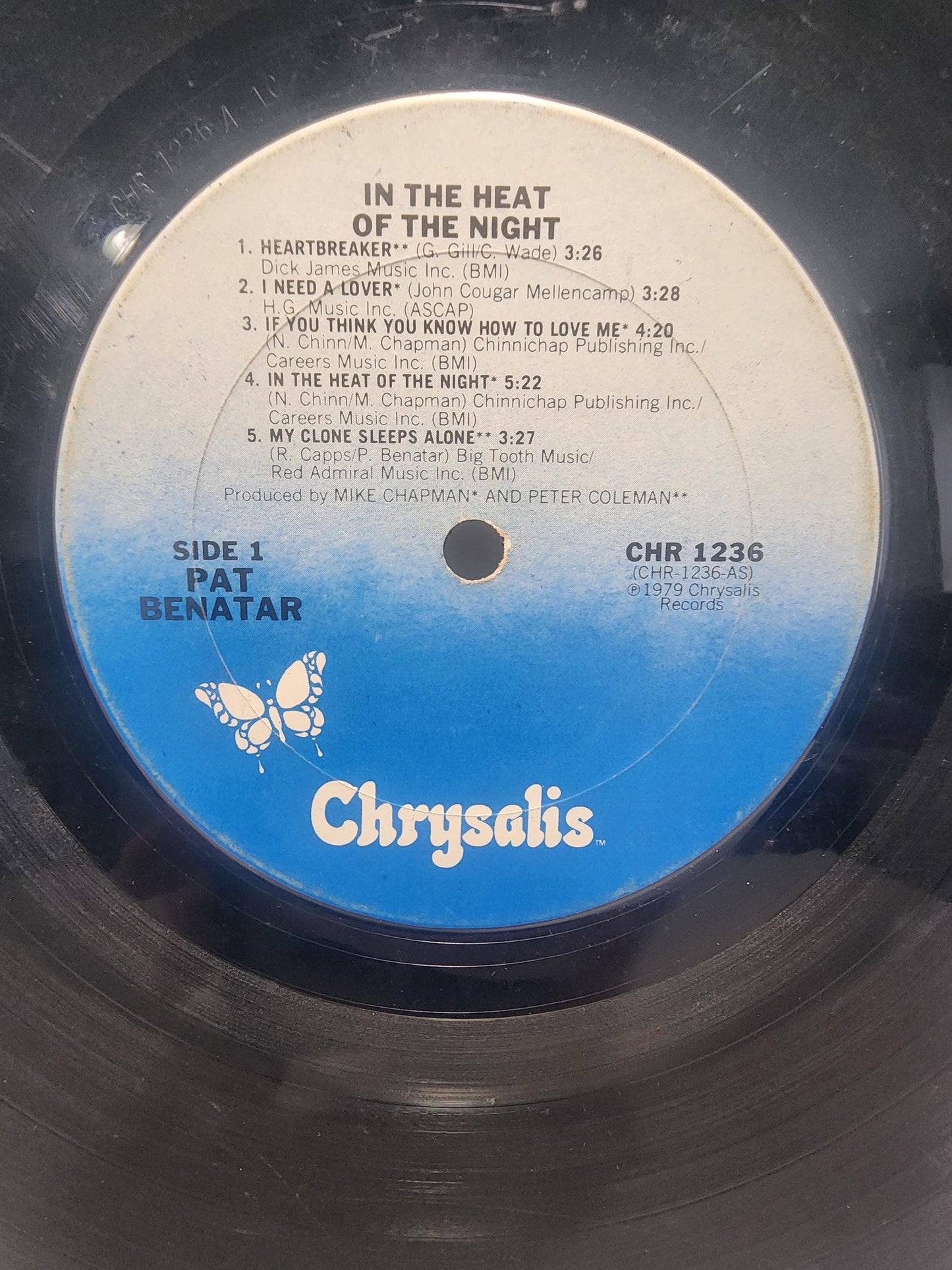 Pat Benetar In The Heat Of The Night Vintage 1980s Vinyl LP Record - Pat Benatar - In The Heat Of The Night - Heat Of The Night - Vinyl