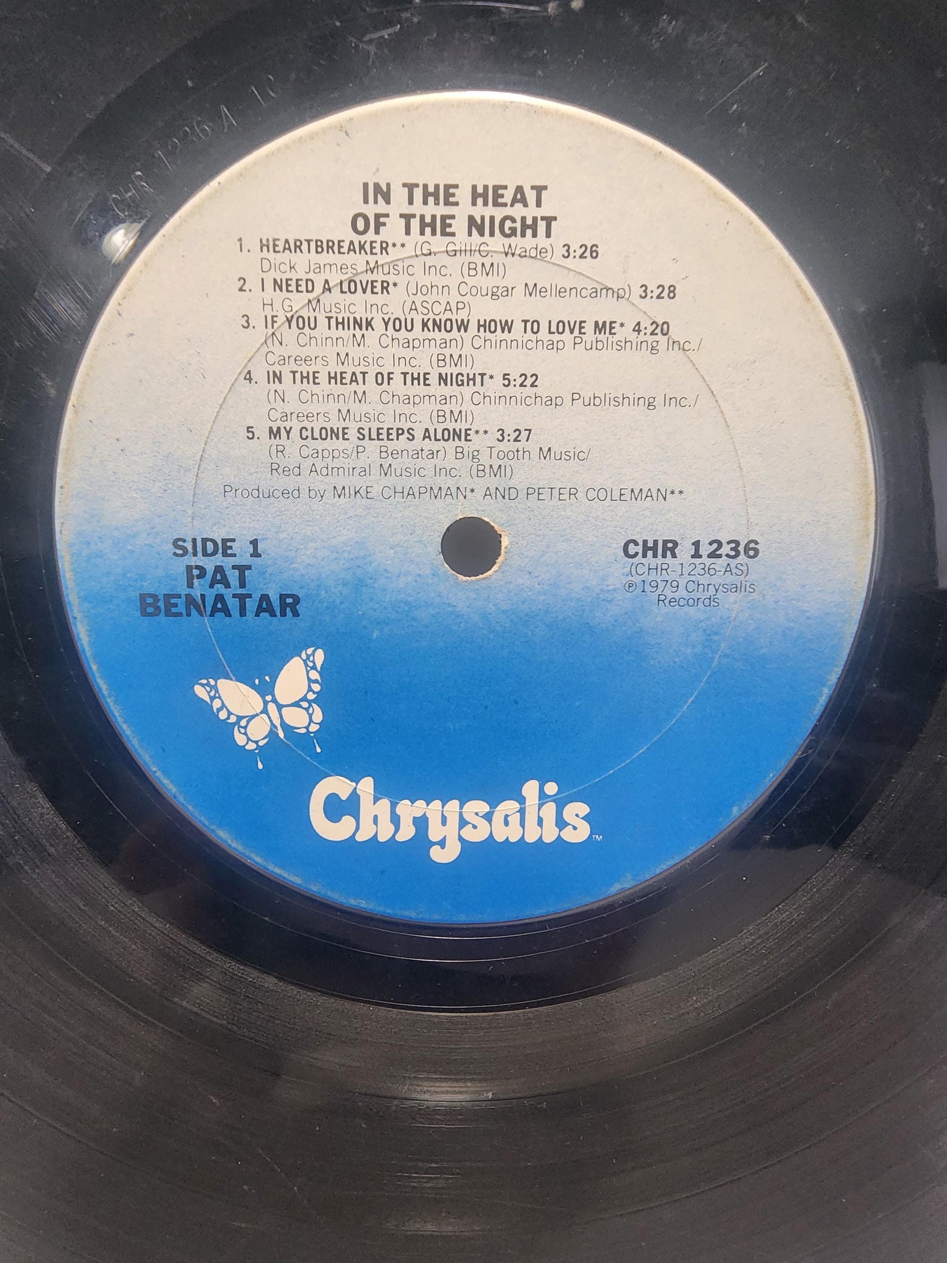 Pat Benetar In The Heat Of The Night Vintage 1980s Vinyl LP Record - Pat Benatar - In The Heat Of The Night - Heat Of The Night - Vinyl