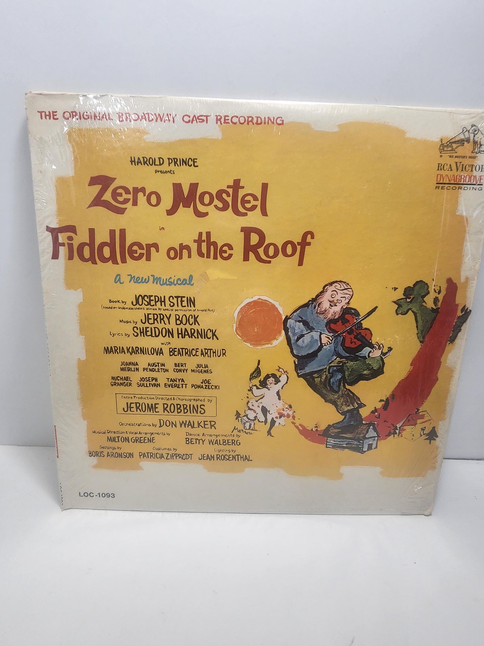 Fiddler On The Roof Orginal Broadway Zero Mostel Vintage Vinyl LP Record - Records - LP Records - Vinyl - Vinyl Records - Fiddler On The Roo