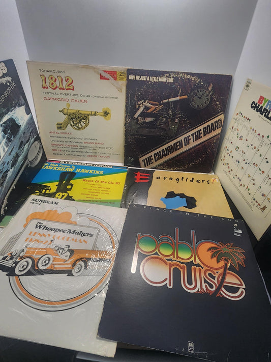 Vinyl LP Records Mixed LOT Of 8 - Vinyl - Records - 1812 - Pablo Cruz - The Whoopee Makers - Music - Music Decor - The Chairmen Of The Board