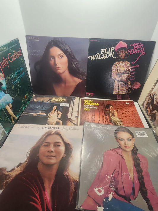 Vintage Vinyl Records Featuring Women Singers LOT Of 8 - Vinyl - Records - Vinyl Records - Judy Garland - Flip Wilson - Emmylou Harris