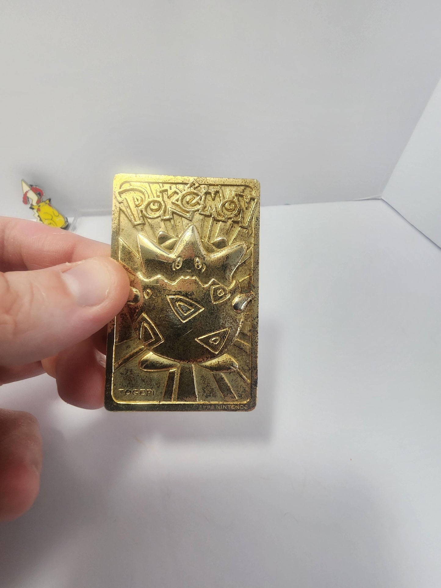 Pokemon Togepi 24k Gold Card OR Pikachu Gigantimax Collectable Pin - Collectable Pins - Pikachu - Togepi - 24k Gold - Pokemon Cards - Toys