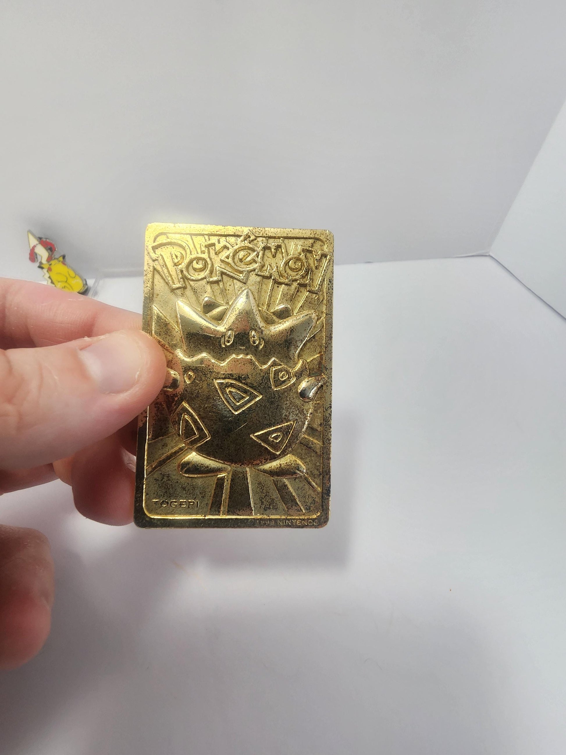 Pokemon Togepi 24k Gold Card OR Pikachu Gigantimax Collectable Pin - Collectable Pins - Pikachu - Togepi - 24k Gold - Pokemon Cards - Toys