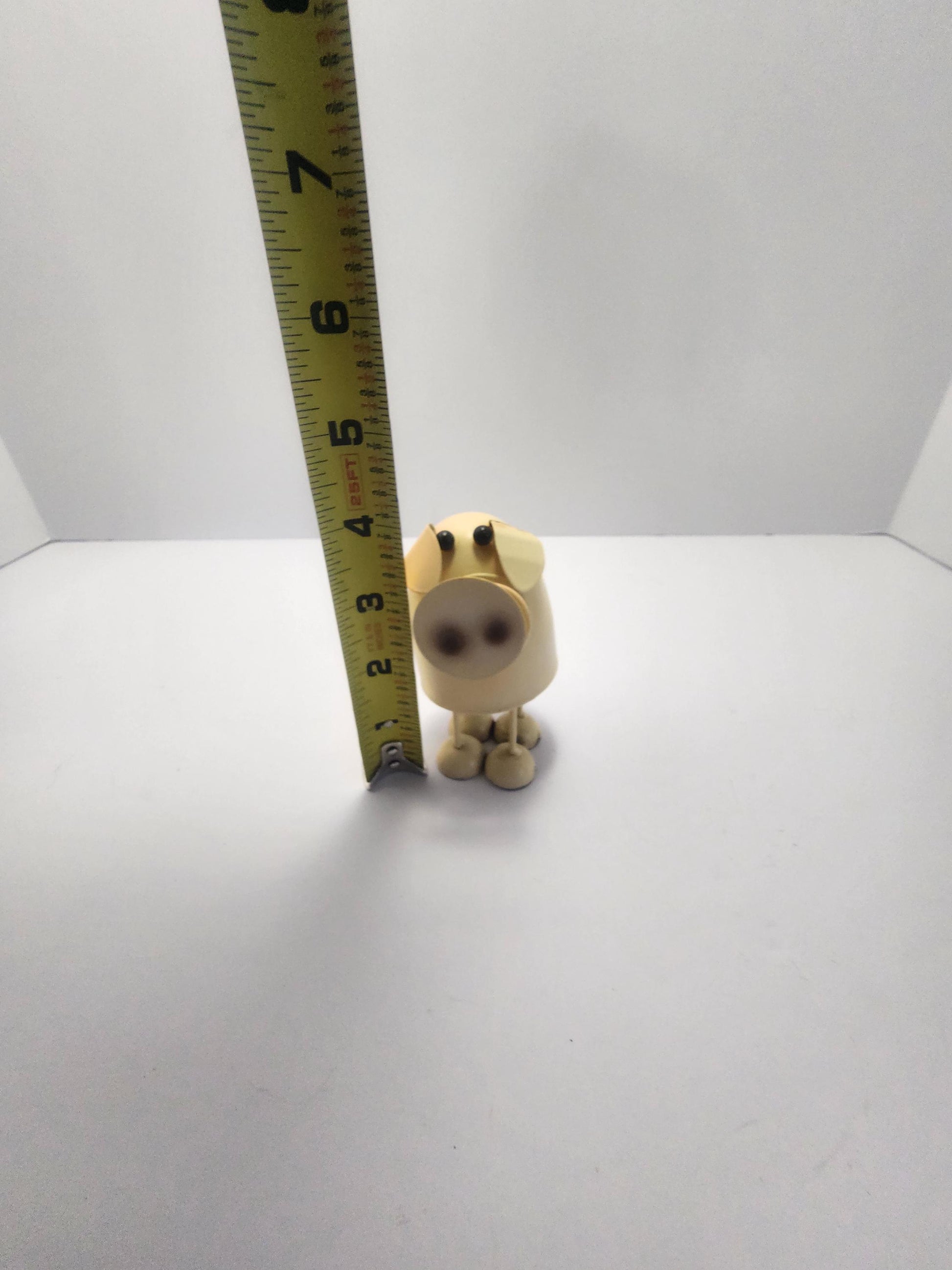 Unique Bobble Metal Pig With Cute Tail - Farm Animals - Pigs - Pig Figures - Knick Knacks - Farming - Farm Decor - Hogs